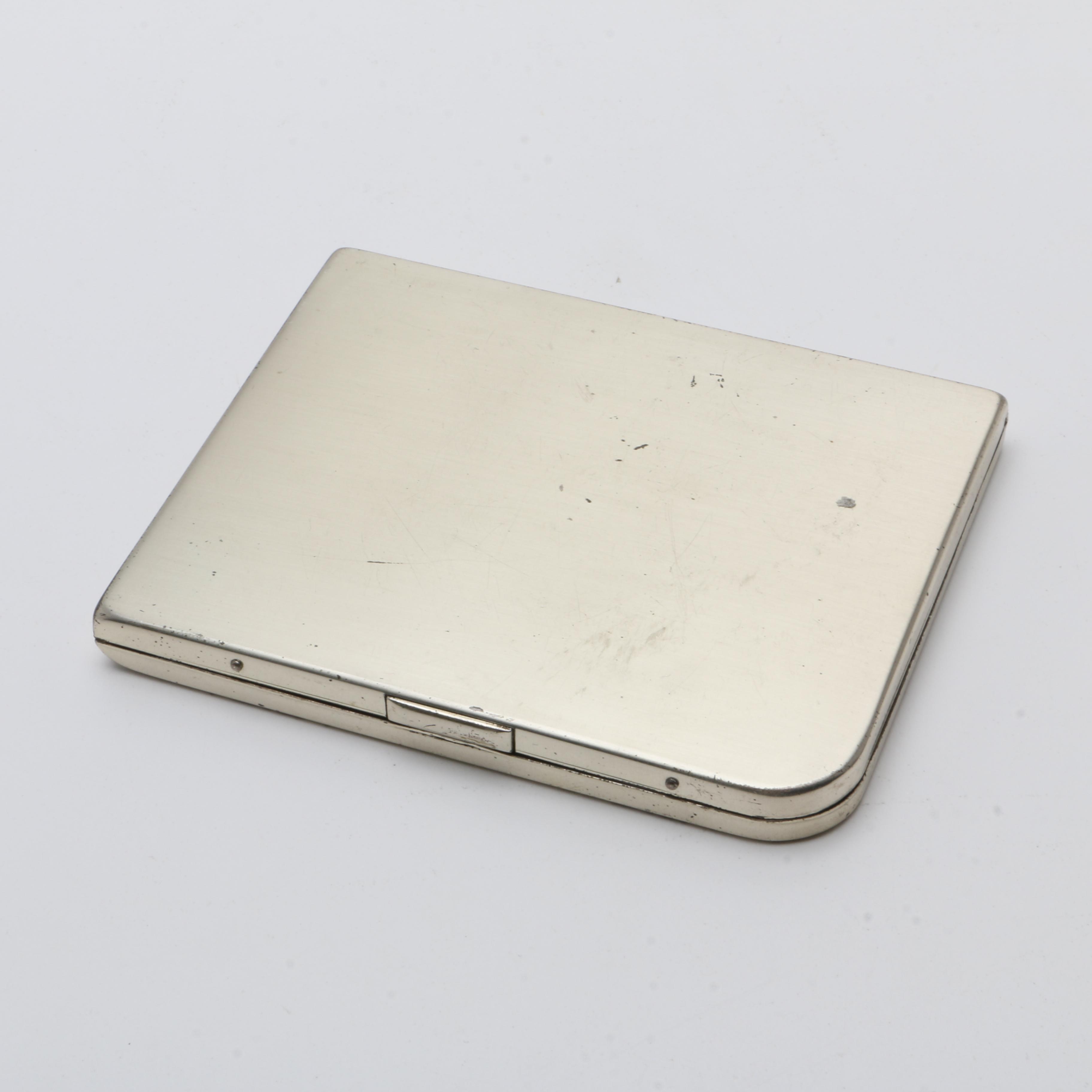 Vintage Elgin Sterling Silver Cigarette Case, Monogrammed