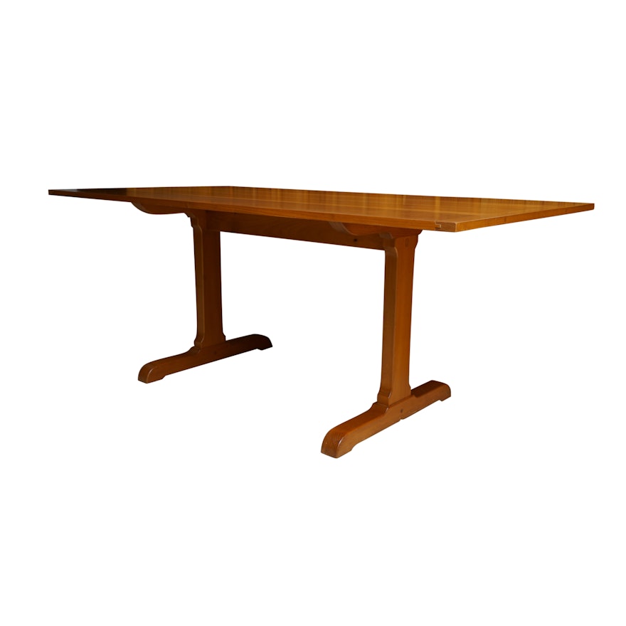 Modern Pine Dining Table by Simms & Thayer