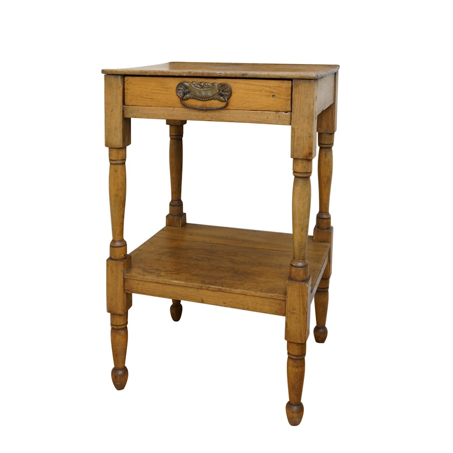 Antique One-Drawer Wash Stand