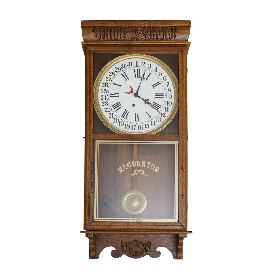 Regulator Calendar Wall Clock