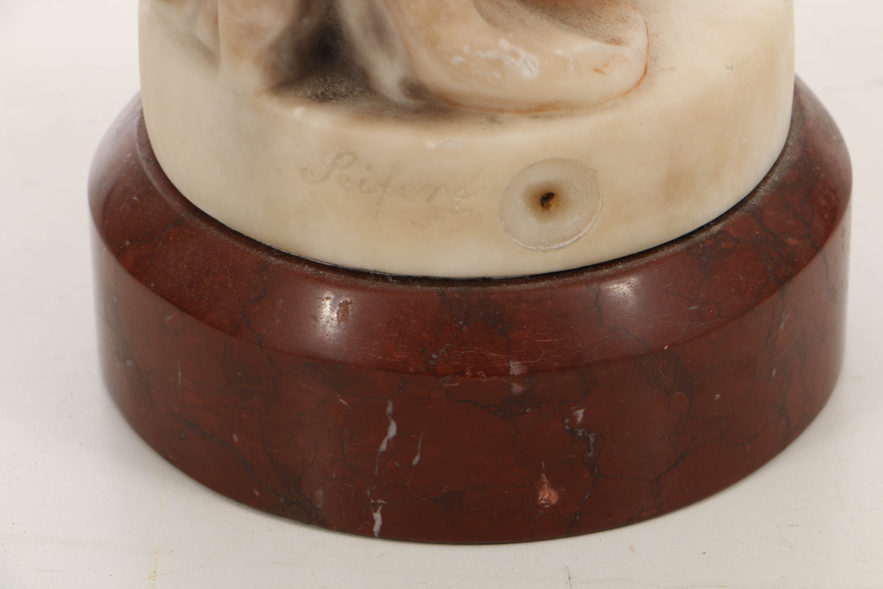 Victor Heinrich Seifert Alabaster Sculpture "Trinkende"