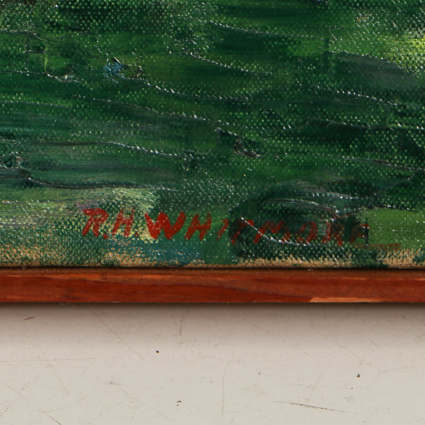 Robert Whitmore Circa 1929 Oil Painting on Canvas Impressionistic Landscape