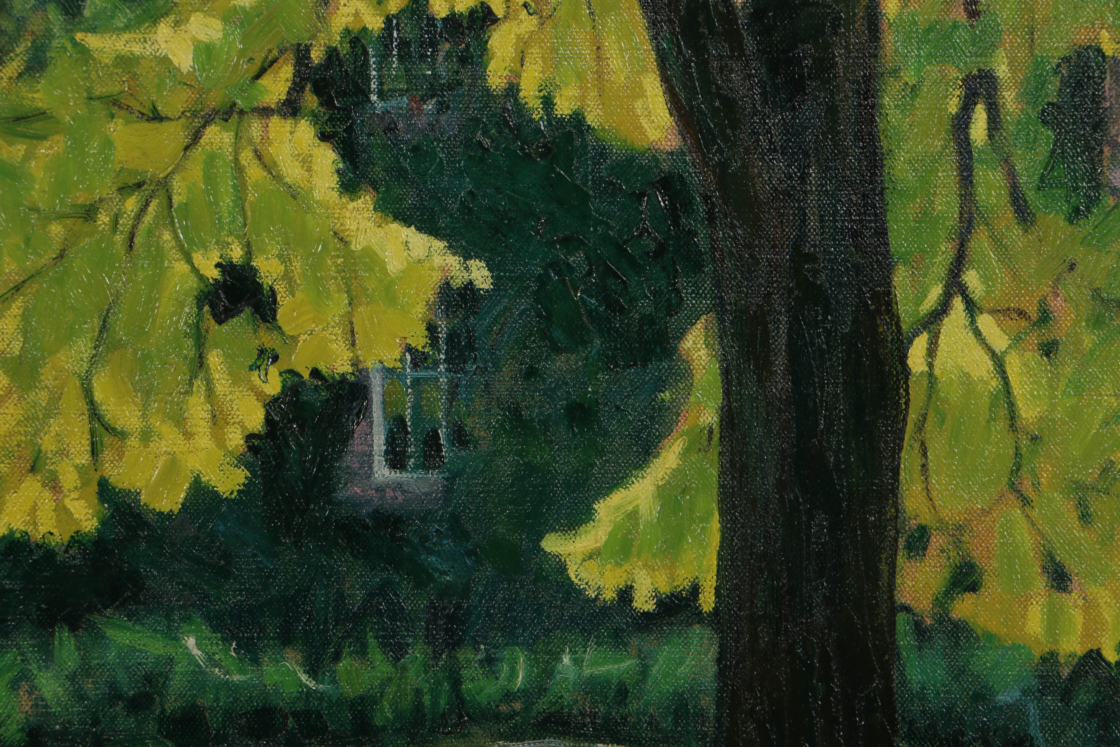 Robert Whitmore Circa 1929 Oil Painting on Canvas Impressionistic Landscape