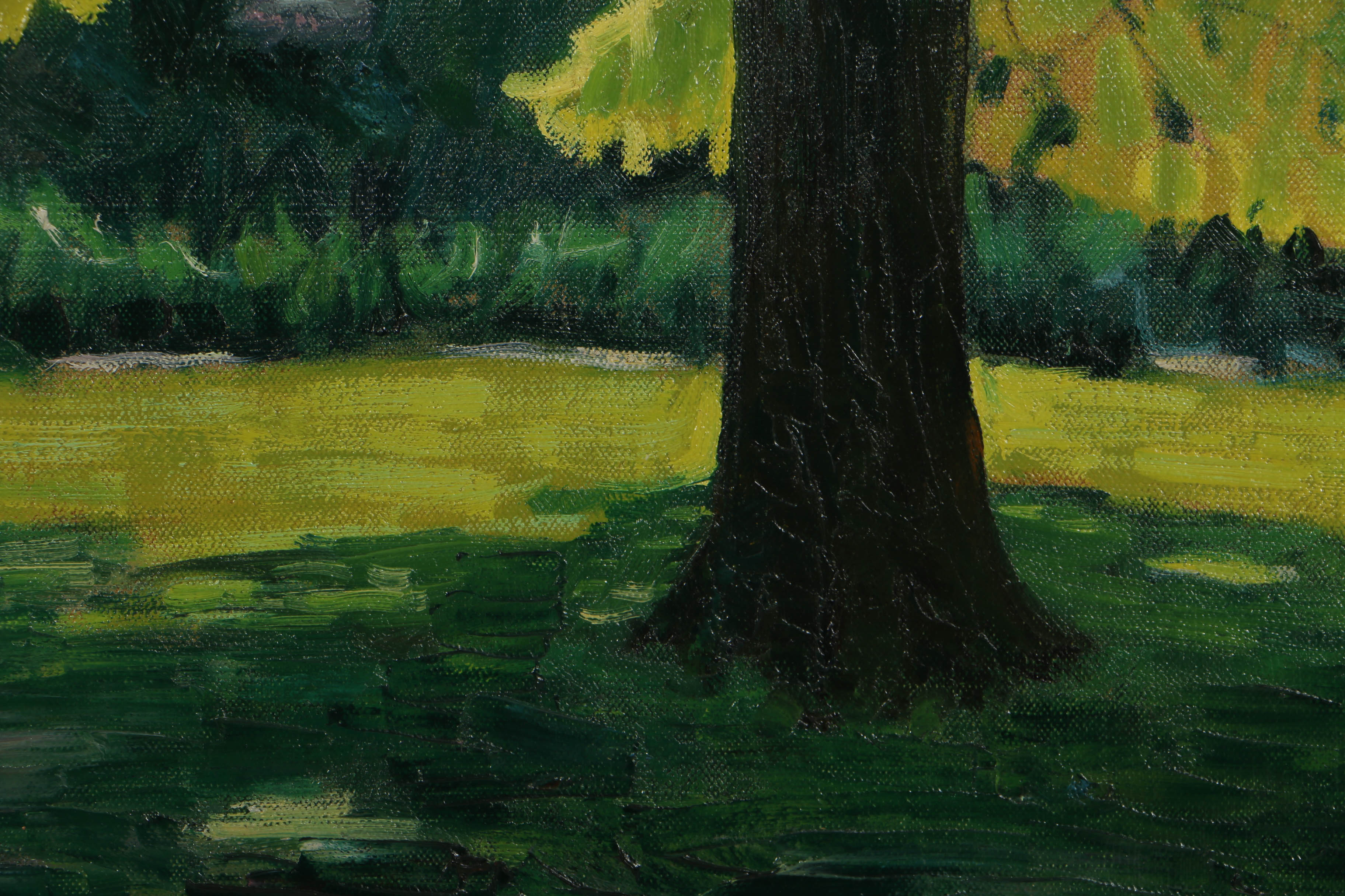 Robert Whitmore Circa 1929 Oil Painting on Canvas Impressionistic Landscape