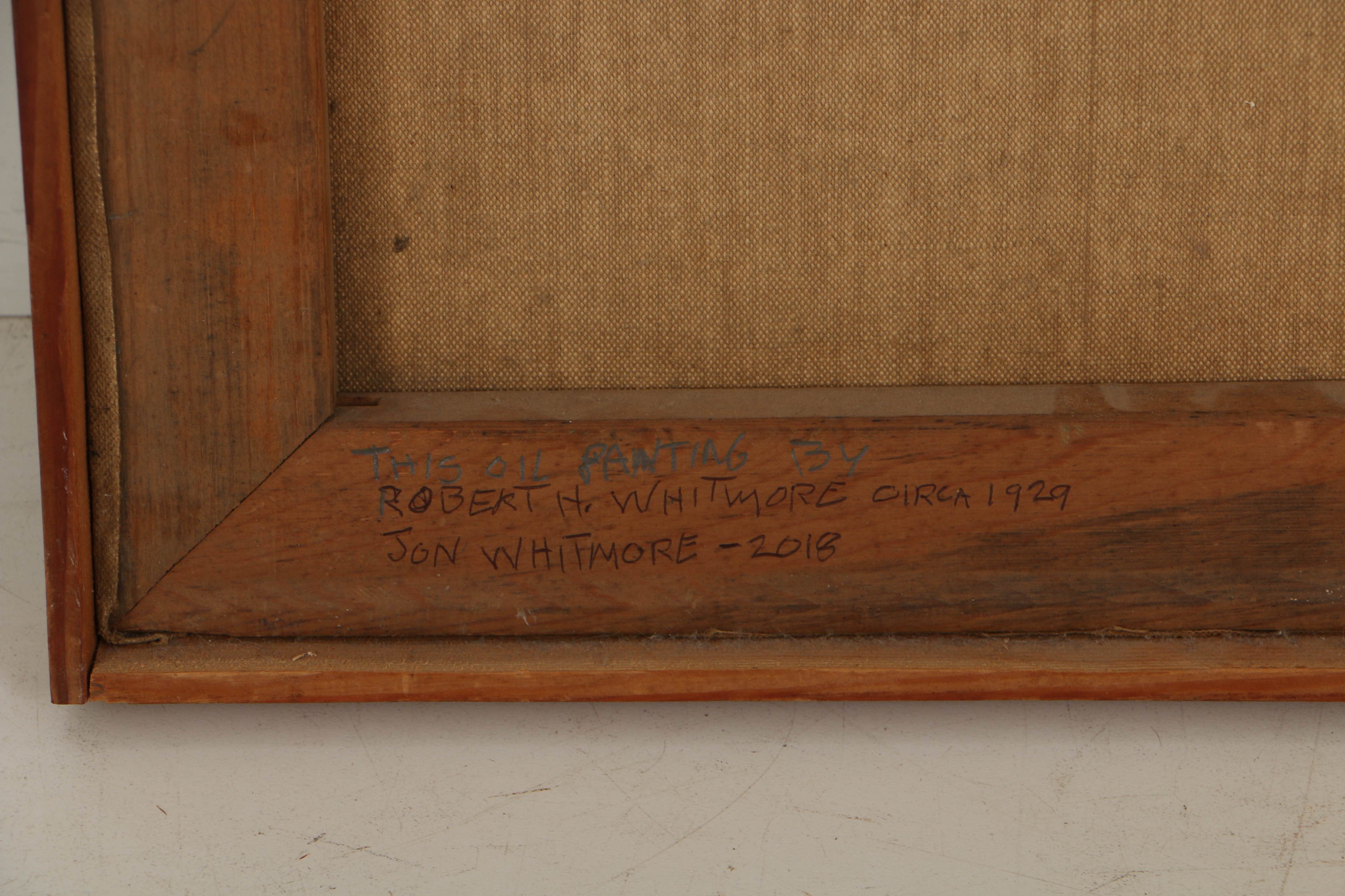 Robert Whitmore Circa 1929 Oil Painting on Canvas Impressionistic Landscape