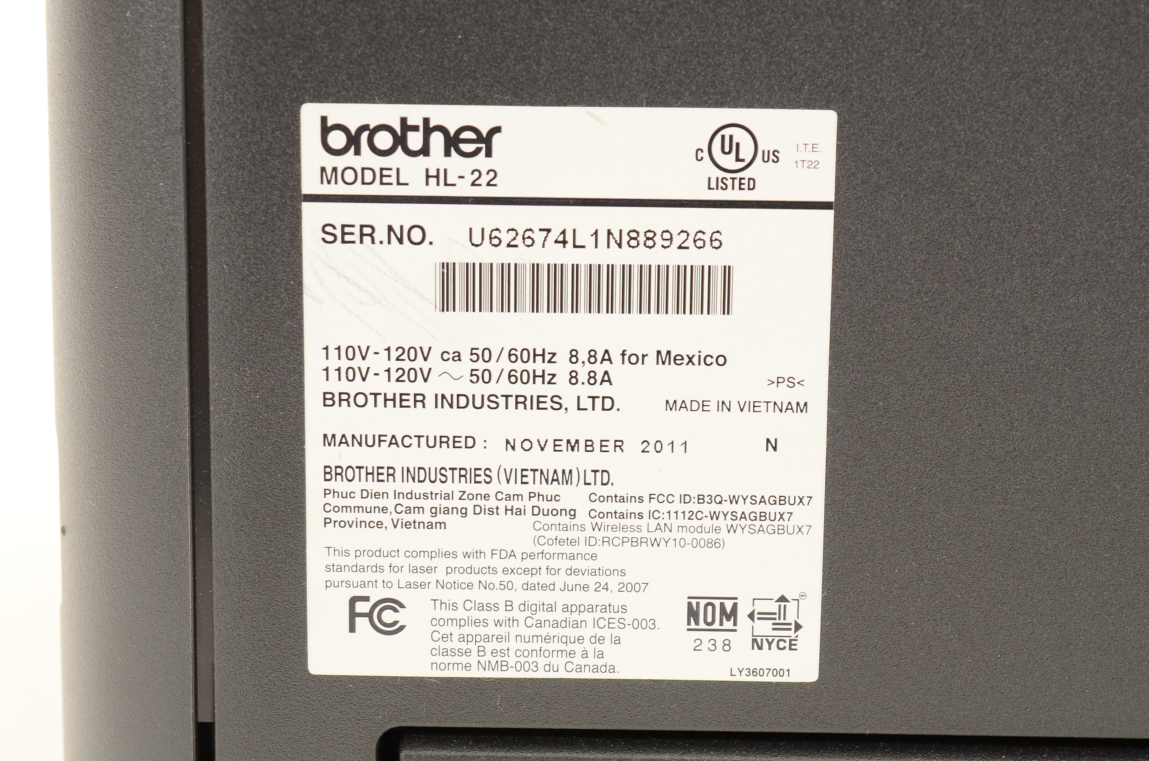 Brother HL-22 Wireless Printer