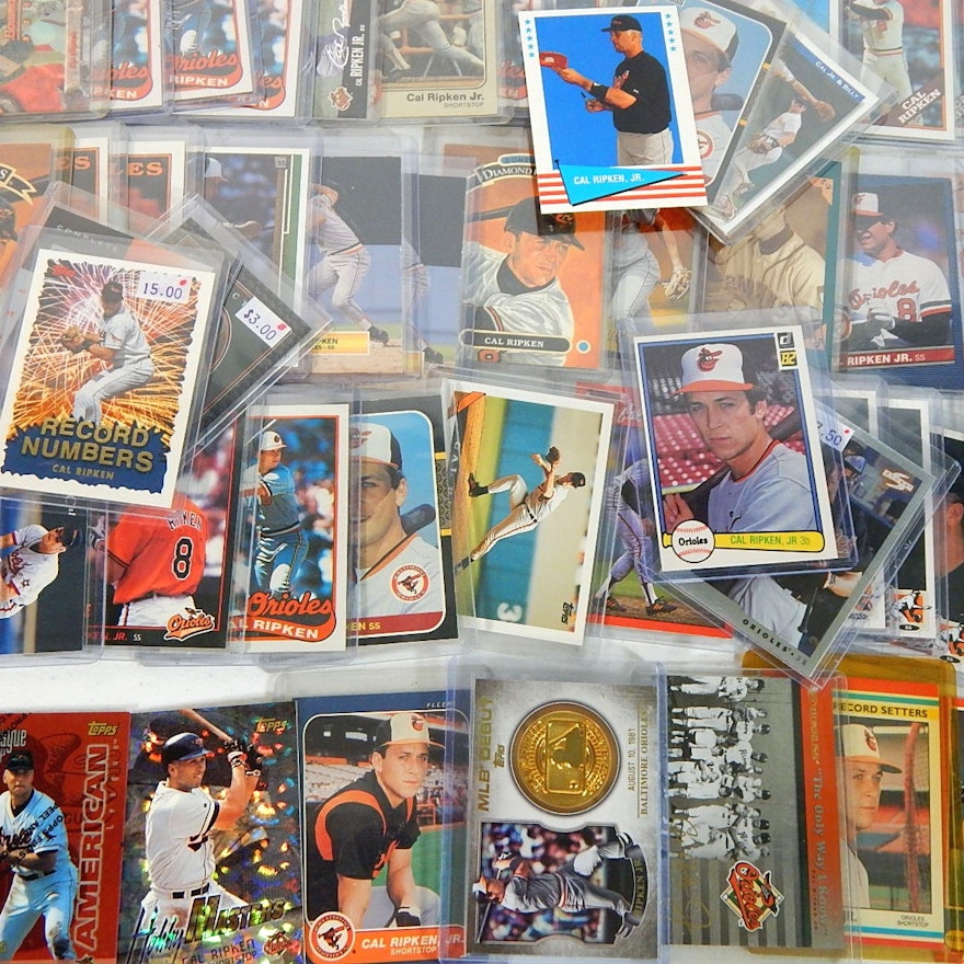 Over 60 Cal Ripken Jr. Cards with Inserts, Rookie Card, More