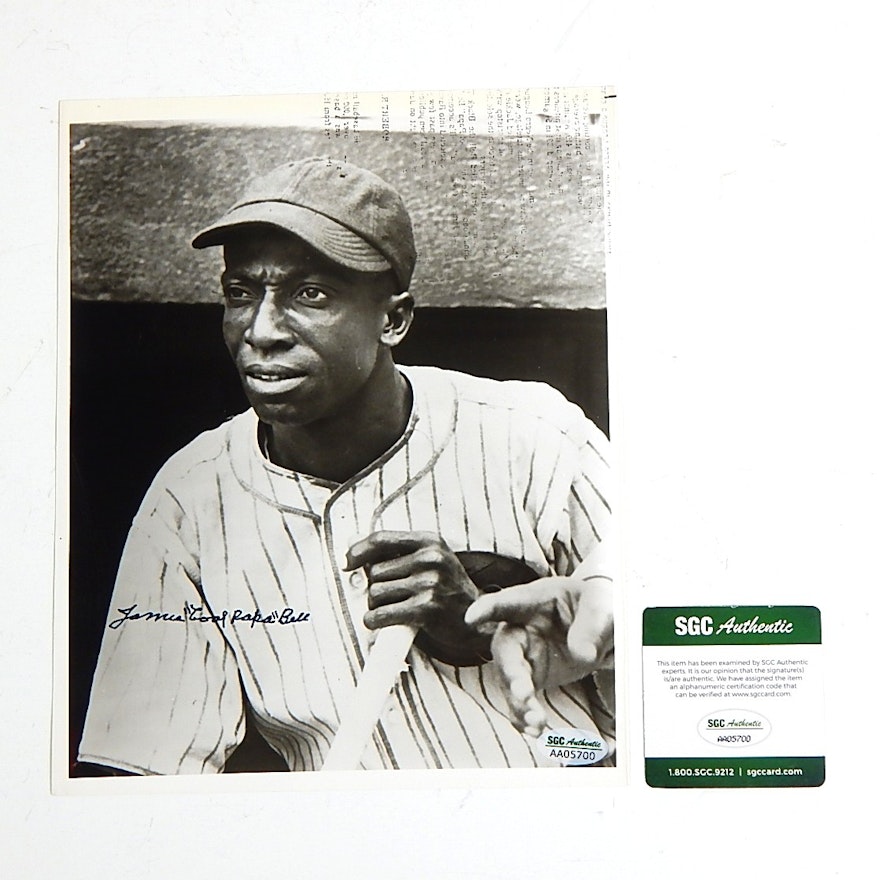 SGC Authenticated James "Cool Papa" Bell Autograph