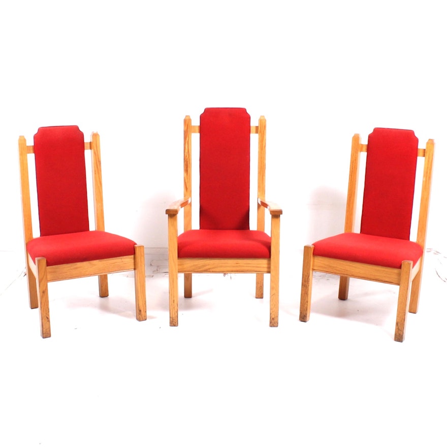 Vintage Upholstered Altar Chairs