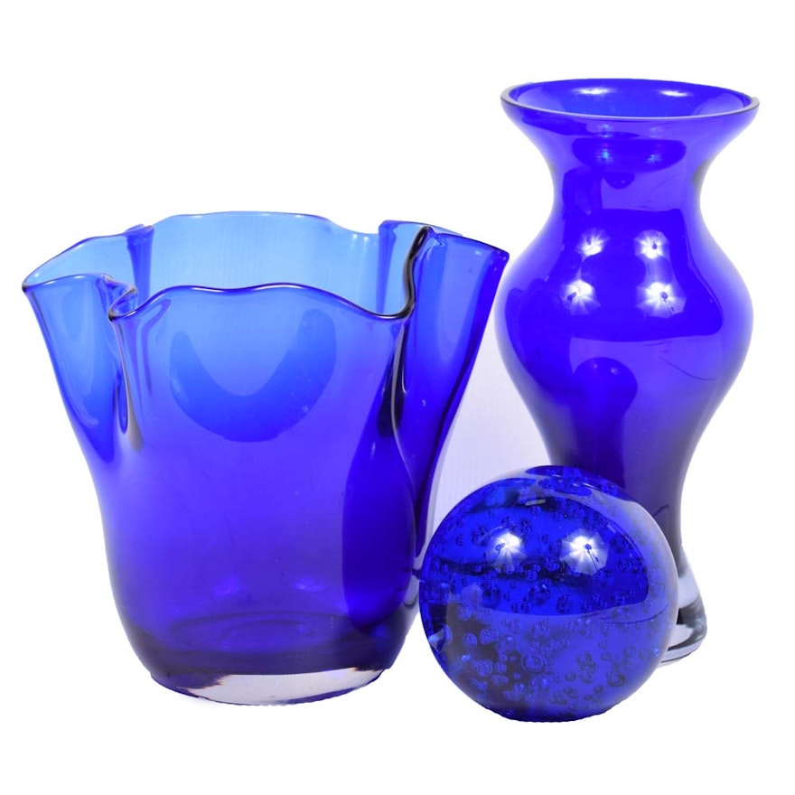 Cobalt Blue Art Glass Collection