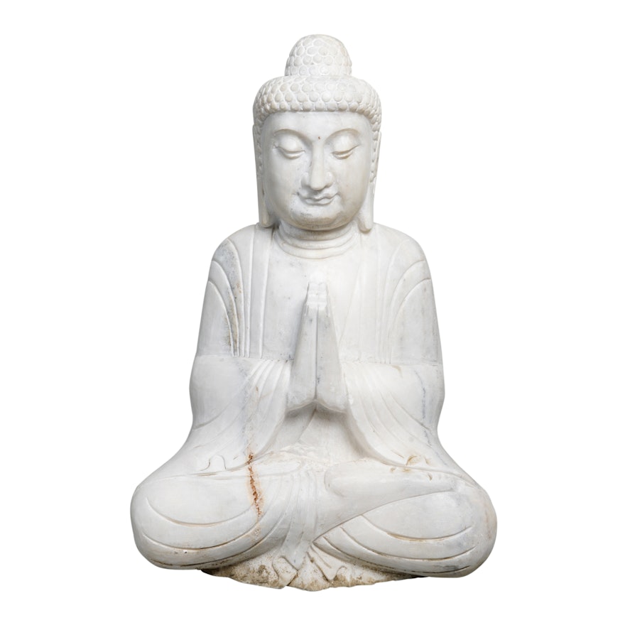Stone Sitting Buddha Sculpture