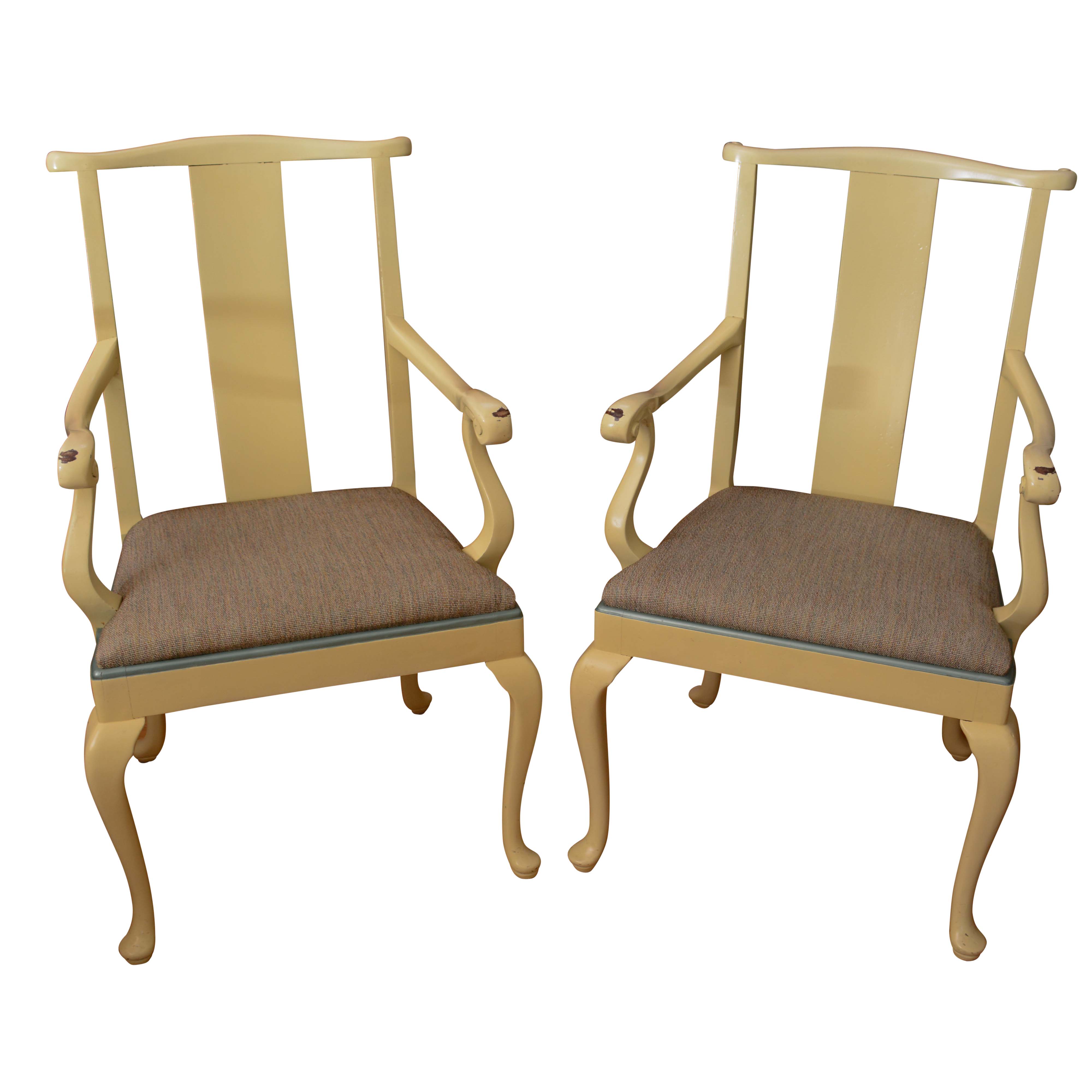 Pair of Painted Armchairs