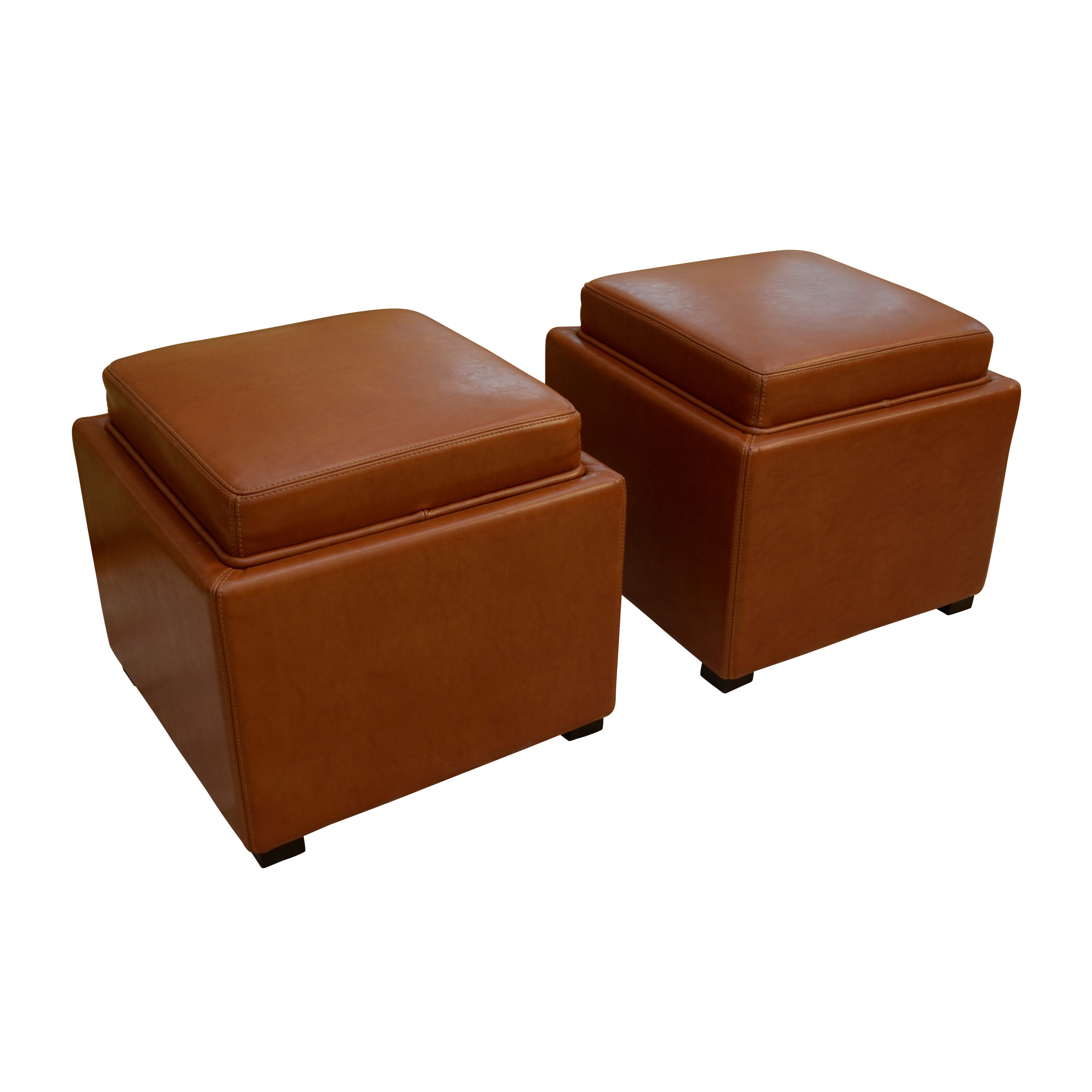 Pair of Storage Ottomans