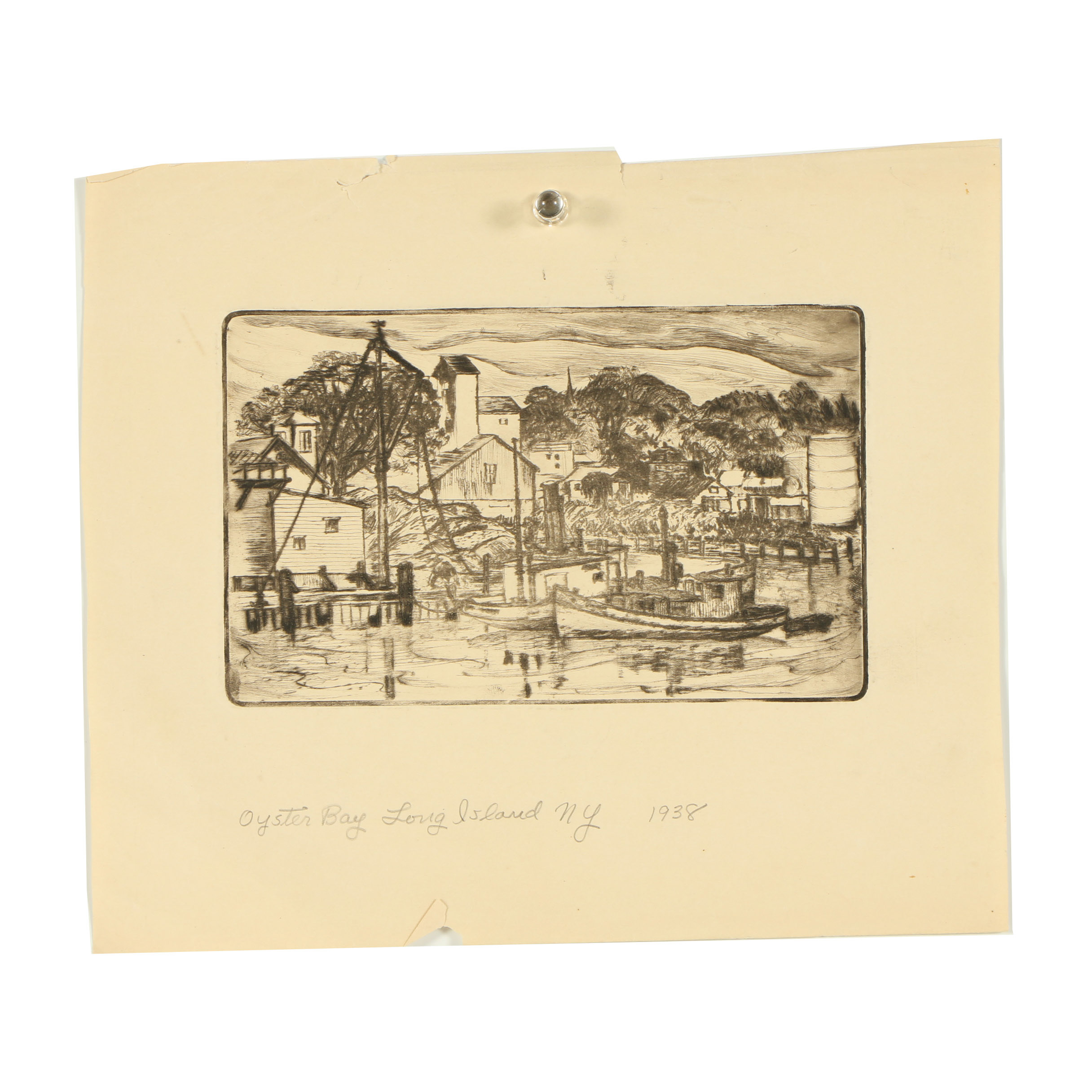 Stanley Bielecky Etching "Oyster Bay, Long Island, New York"