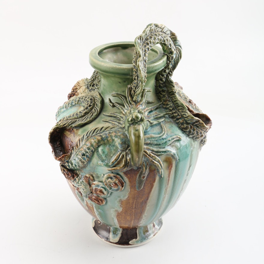 Antique Western European Majolica Vase