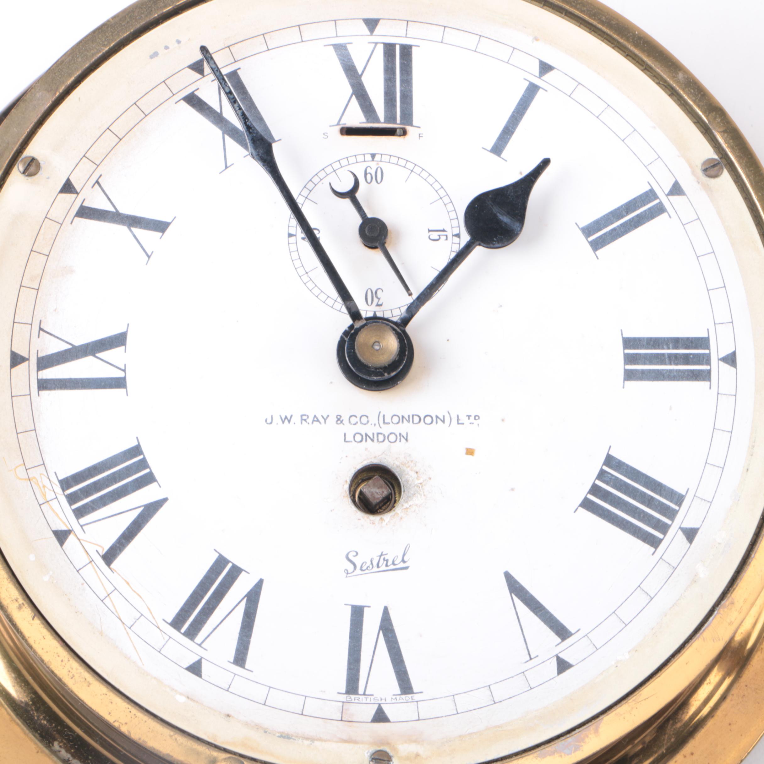 Antique J W Ray & Sons Sestrel Ships Clock
