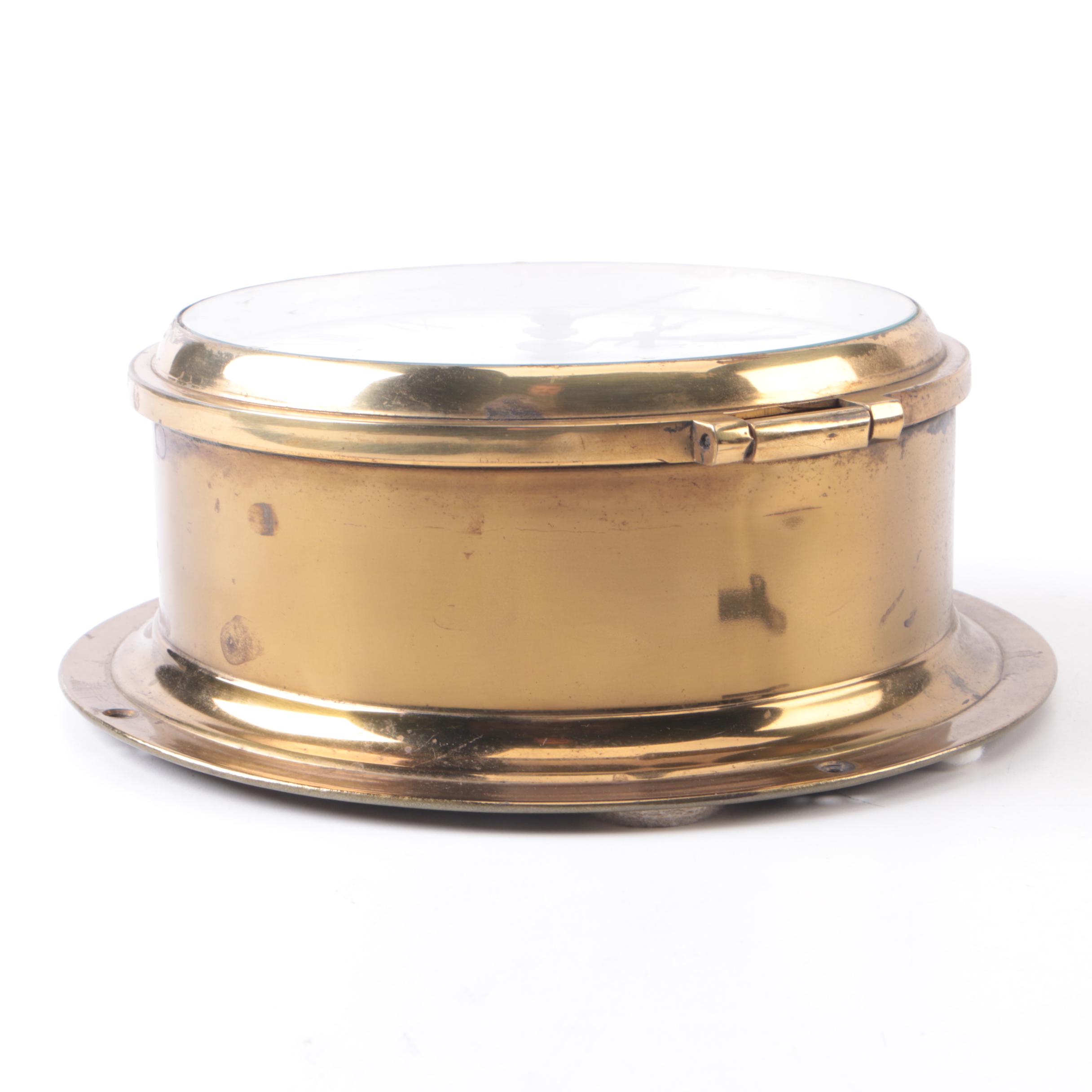 Antique J W Ray & Sons Sestrel Ships Clock