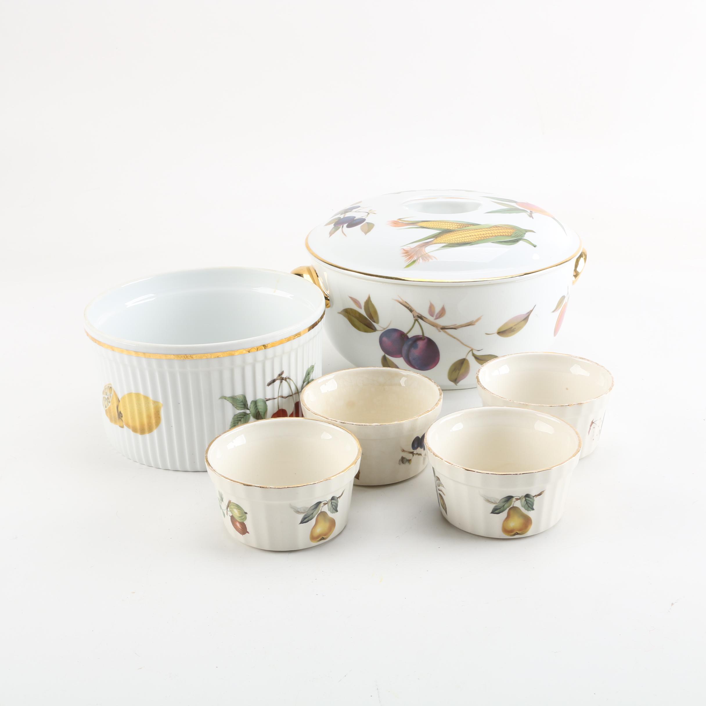 Royal Worcester "Evesham" and Crown Devon Oven to Tableware