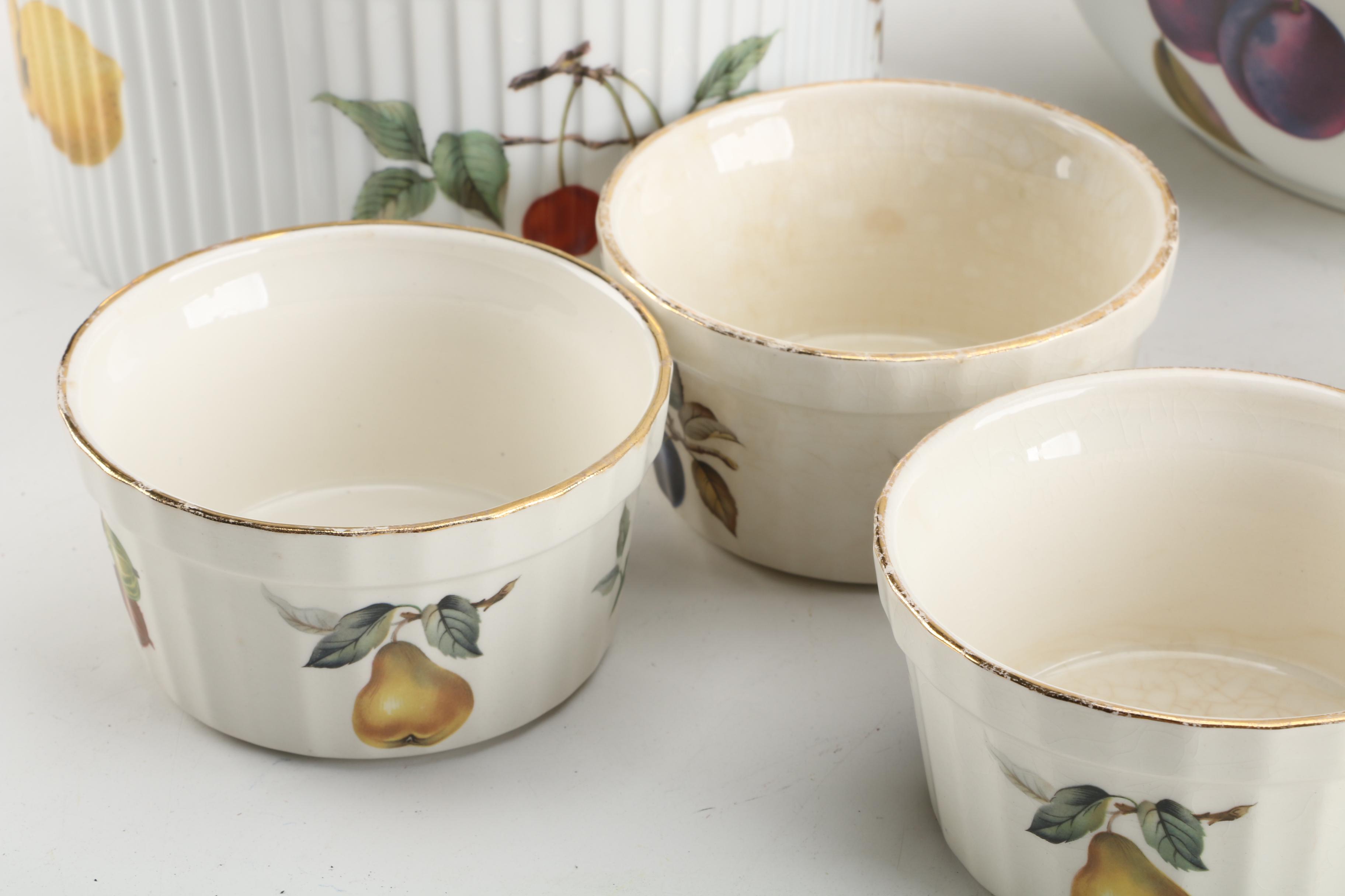 Royal Worcester "Evesham" and Crown Devon Oven to Tableware