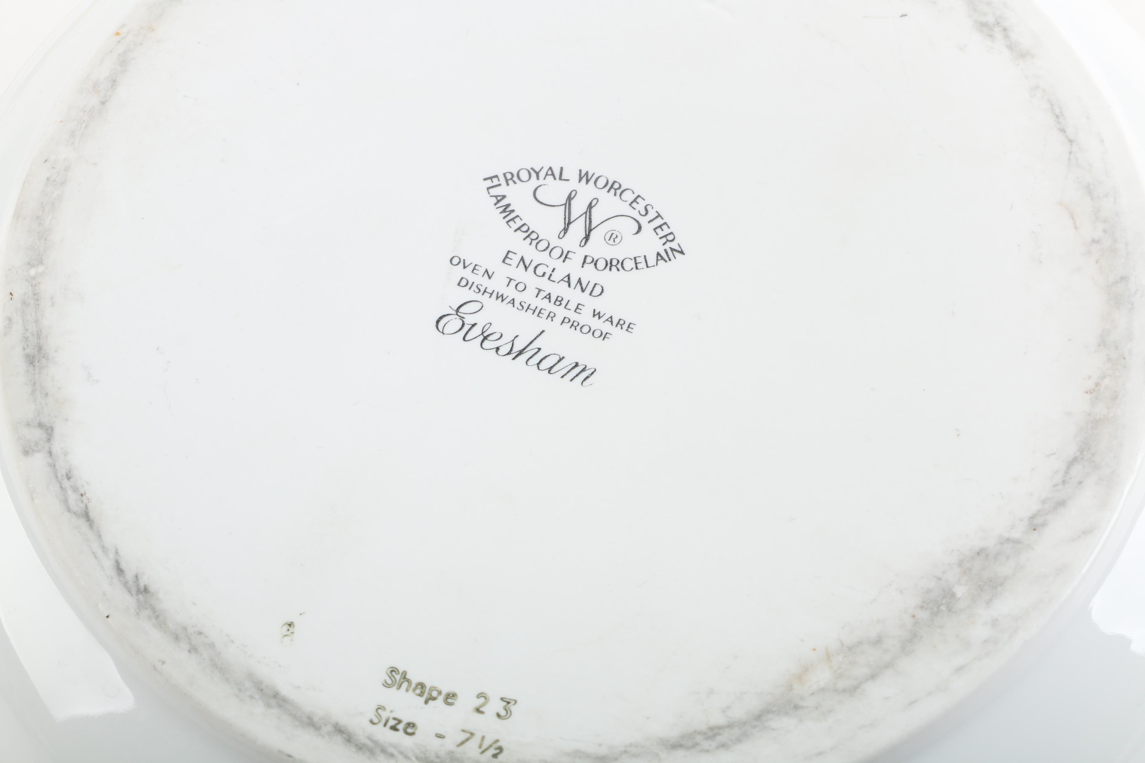 Royal Worcester "Evesham" and Crown Devon Oven to Tableware