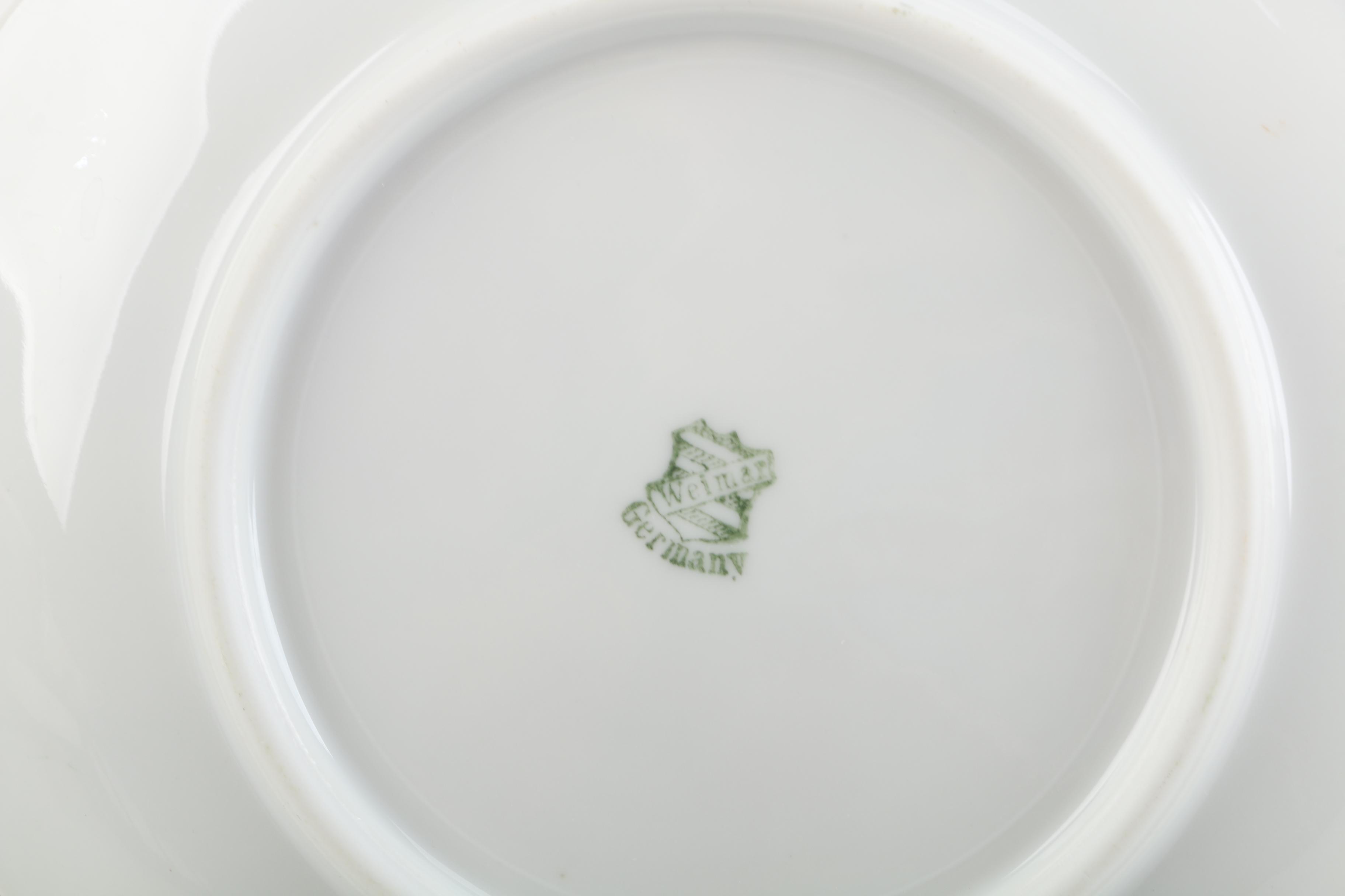 Vintage Weimar German Lusterware Porcelain Plates