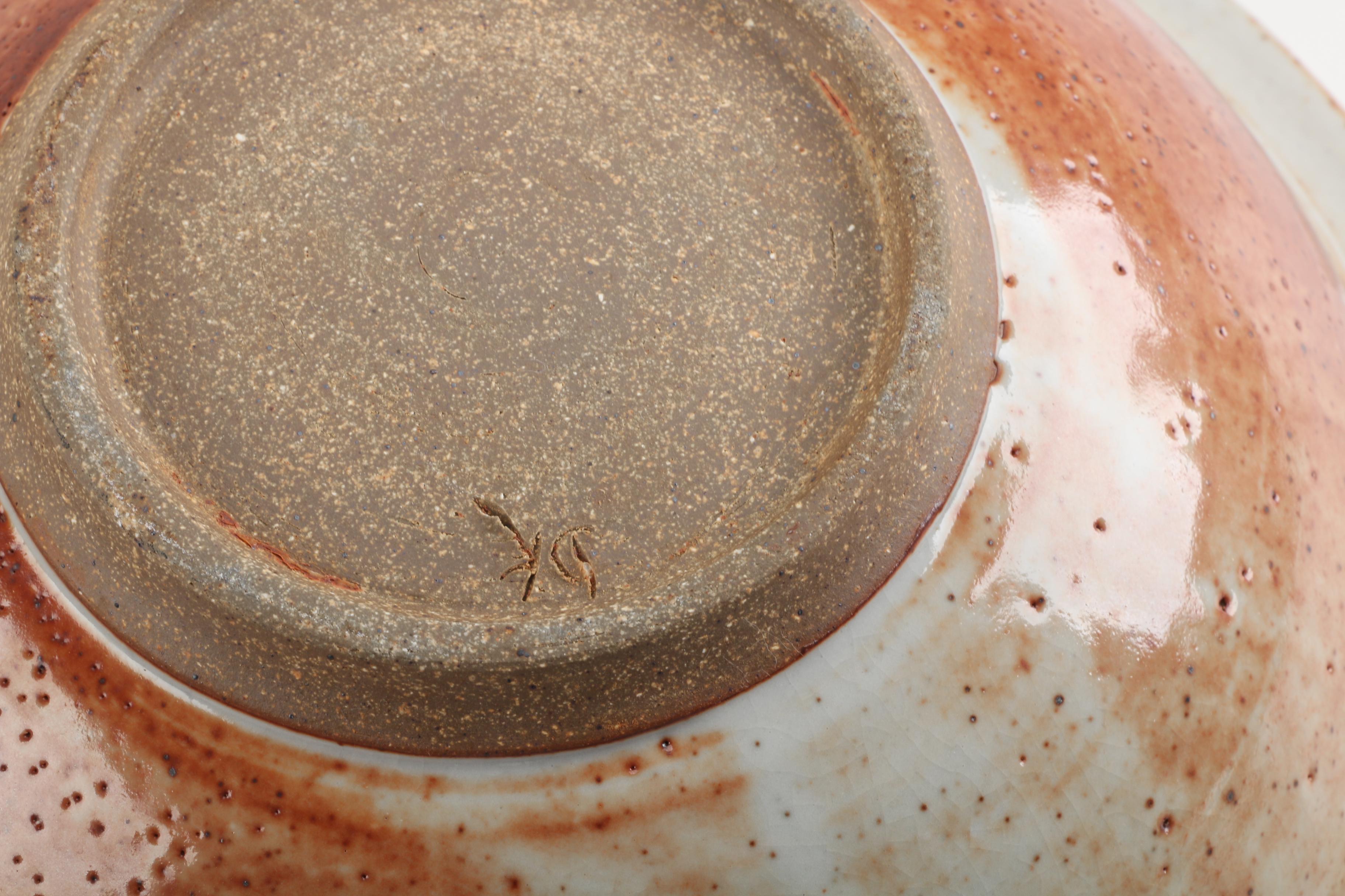 Signed Wheel Thrown Stoneware Bowls