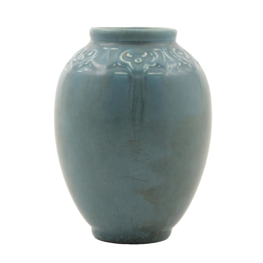 1926 Rookwood Pottery Matte Blue Vase