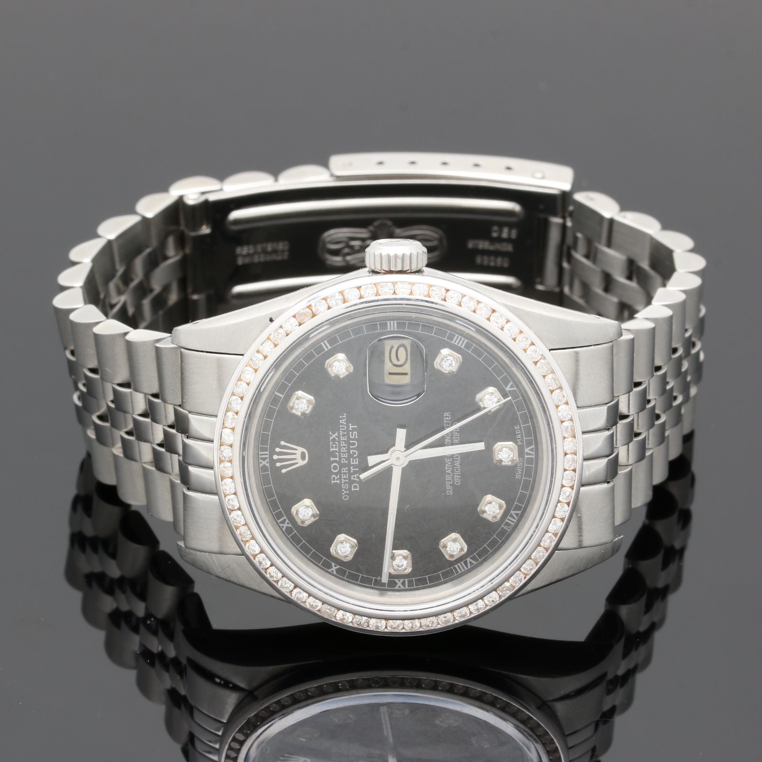 Rolex Stainless Steel 1.24 CTW Diamond Watch
