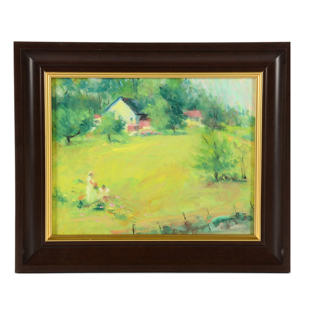 Harry Barton Original Oil Painting on Masonite