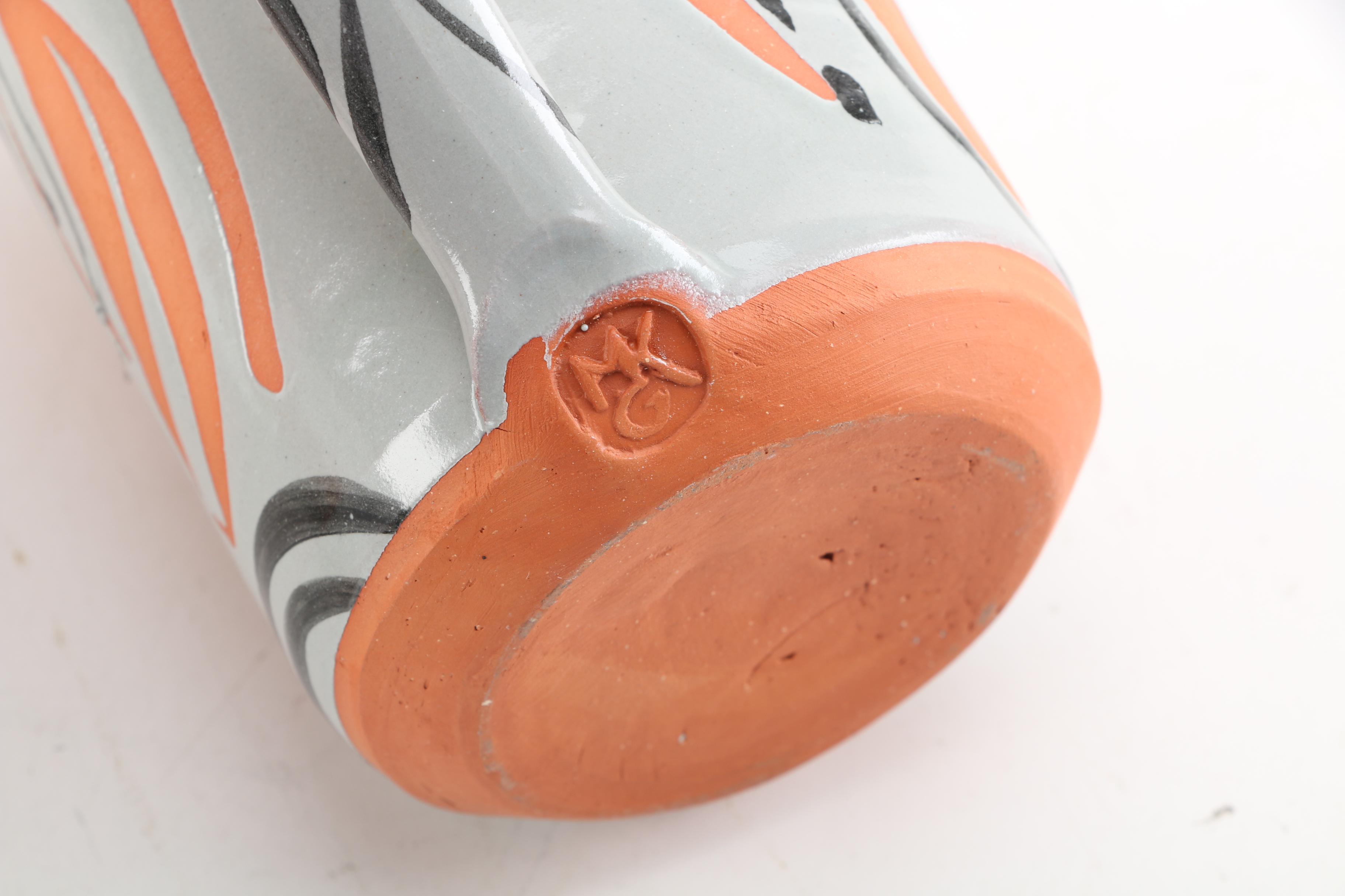 Signed Mary George Kronstadt Wheel Thrown Earthenware Mugs