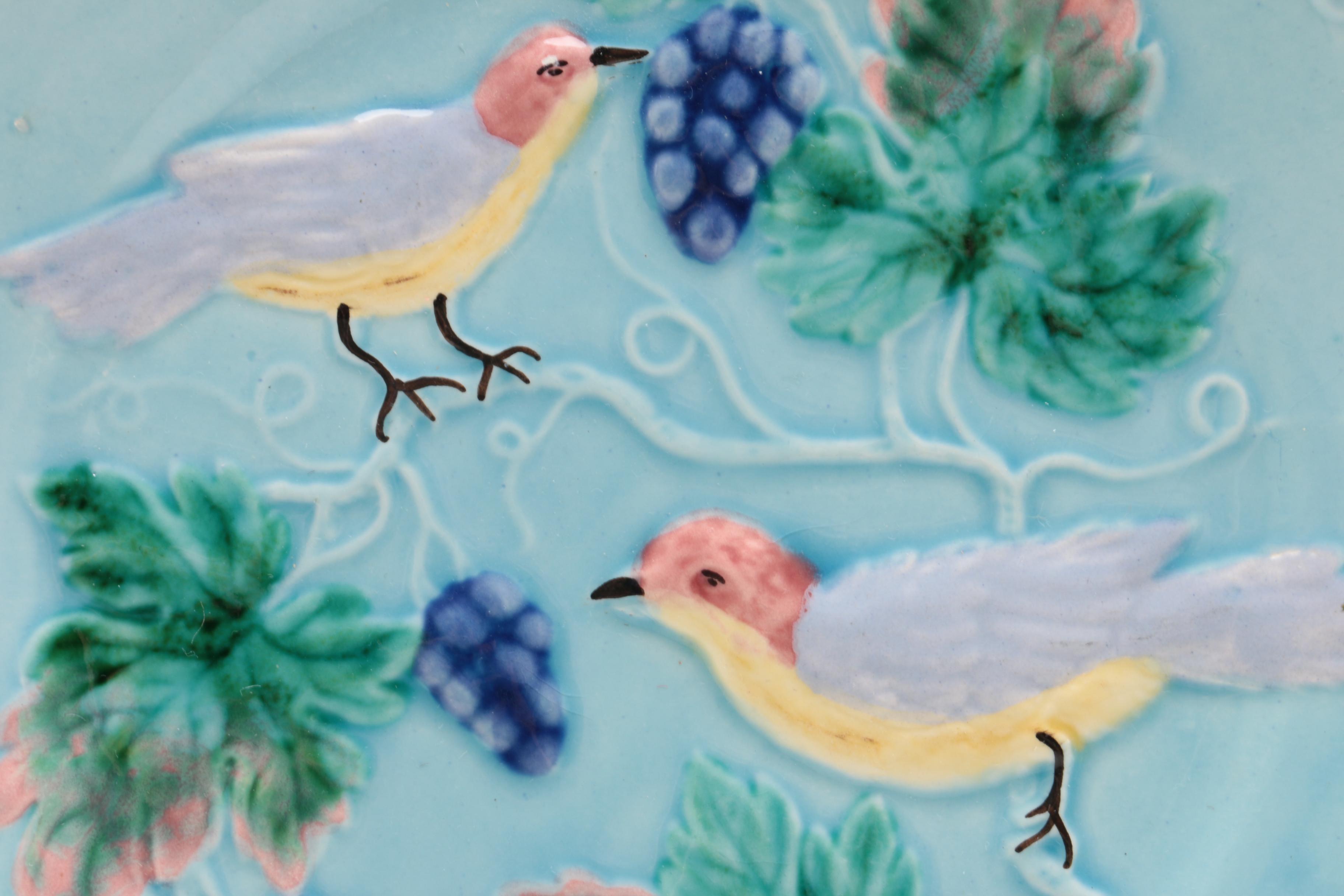 Antique Majolica and Vintage Highmount Hand-Painted Plates