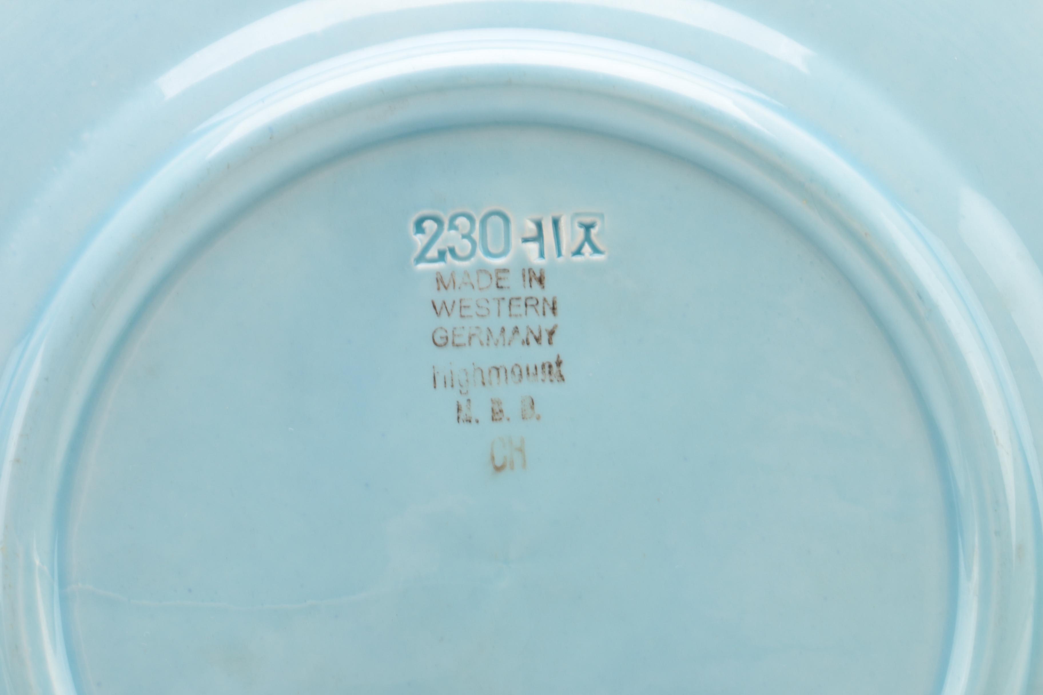 Antique Majolica and Vintage Highmount Hand-Painted Plates