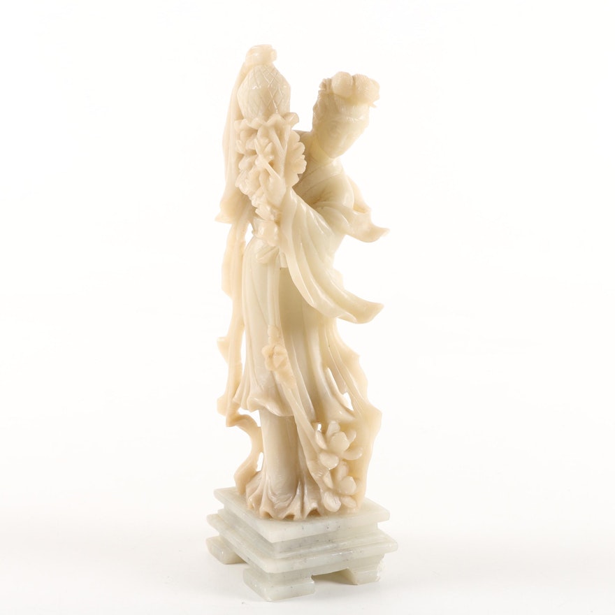 Chinese Soapstone Guanyin Figurine