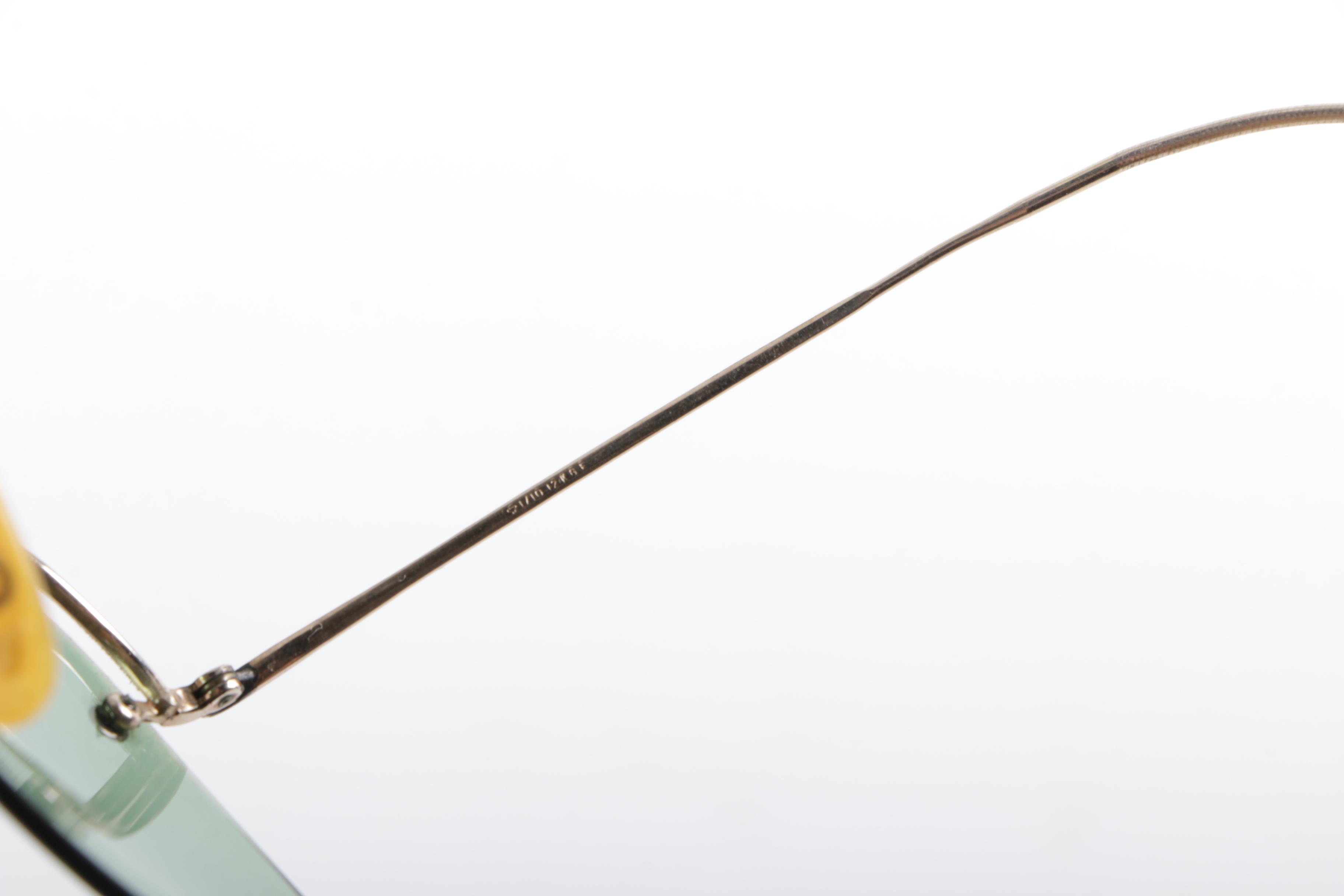 Vintage Shuron Gold Filled Aviator Sunglasses and Tasco Shooting Eyeglasses