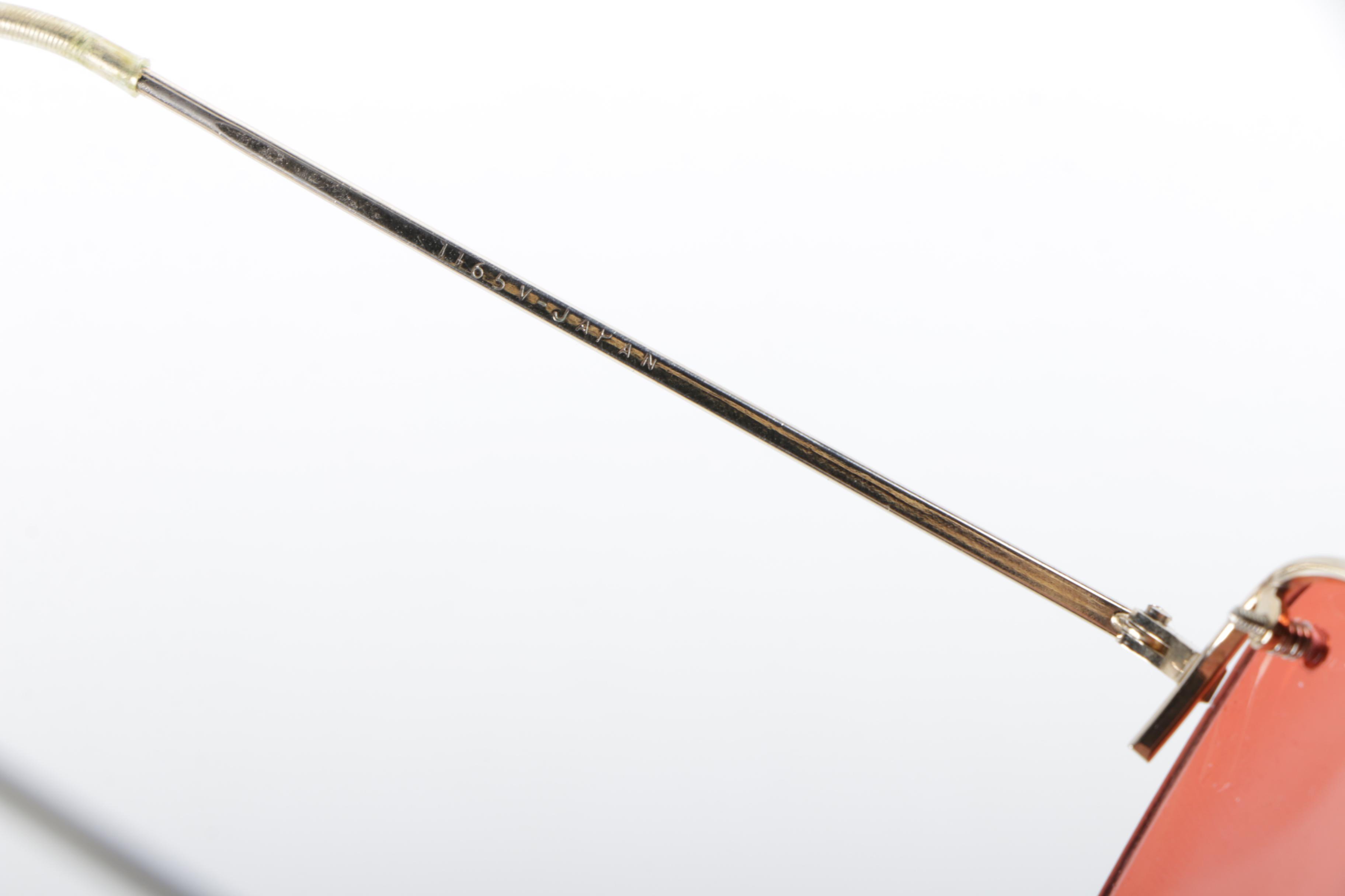 Vintage Shuron Gold Filled Aviator Sunglasses and Tasco Shooting Eyeglasses