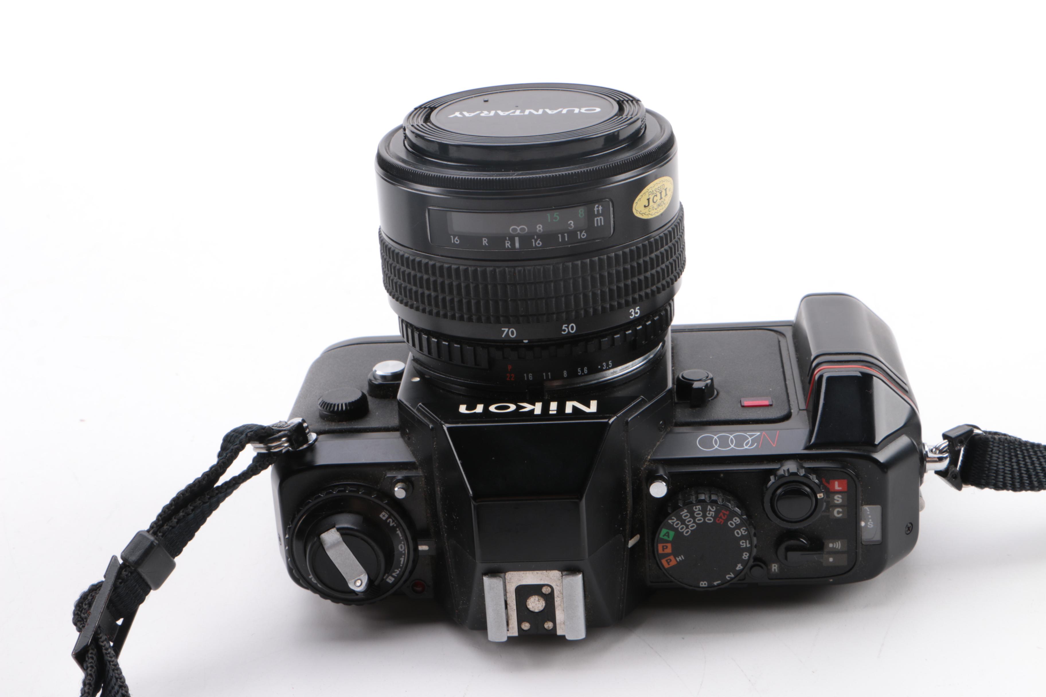 Nikon N2000 and Bosley Jubilee Still Cameras With Accessories