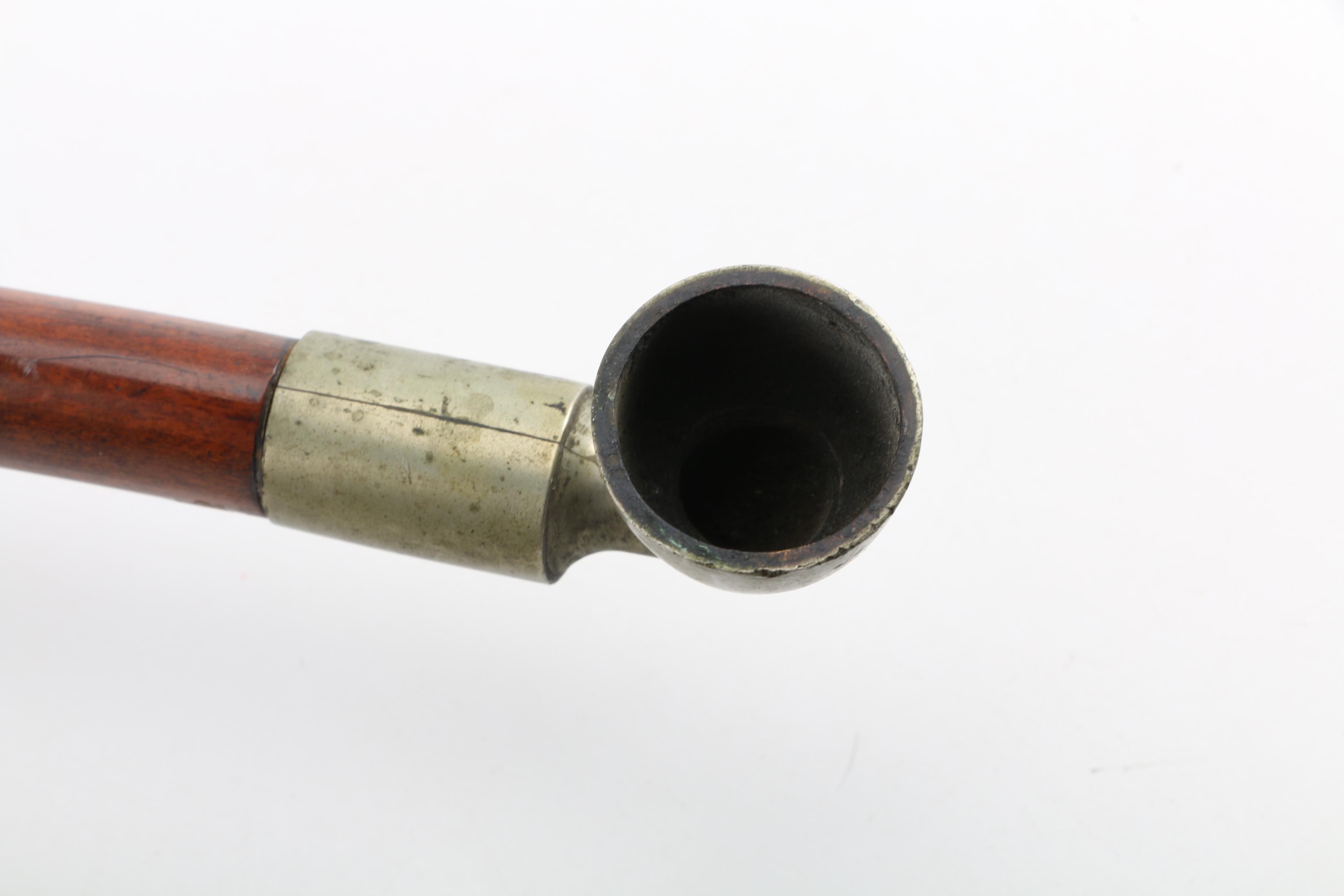 Vintage Metal and Bamboo Tobacco Pipe