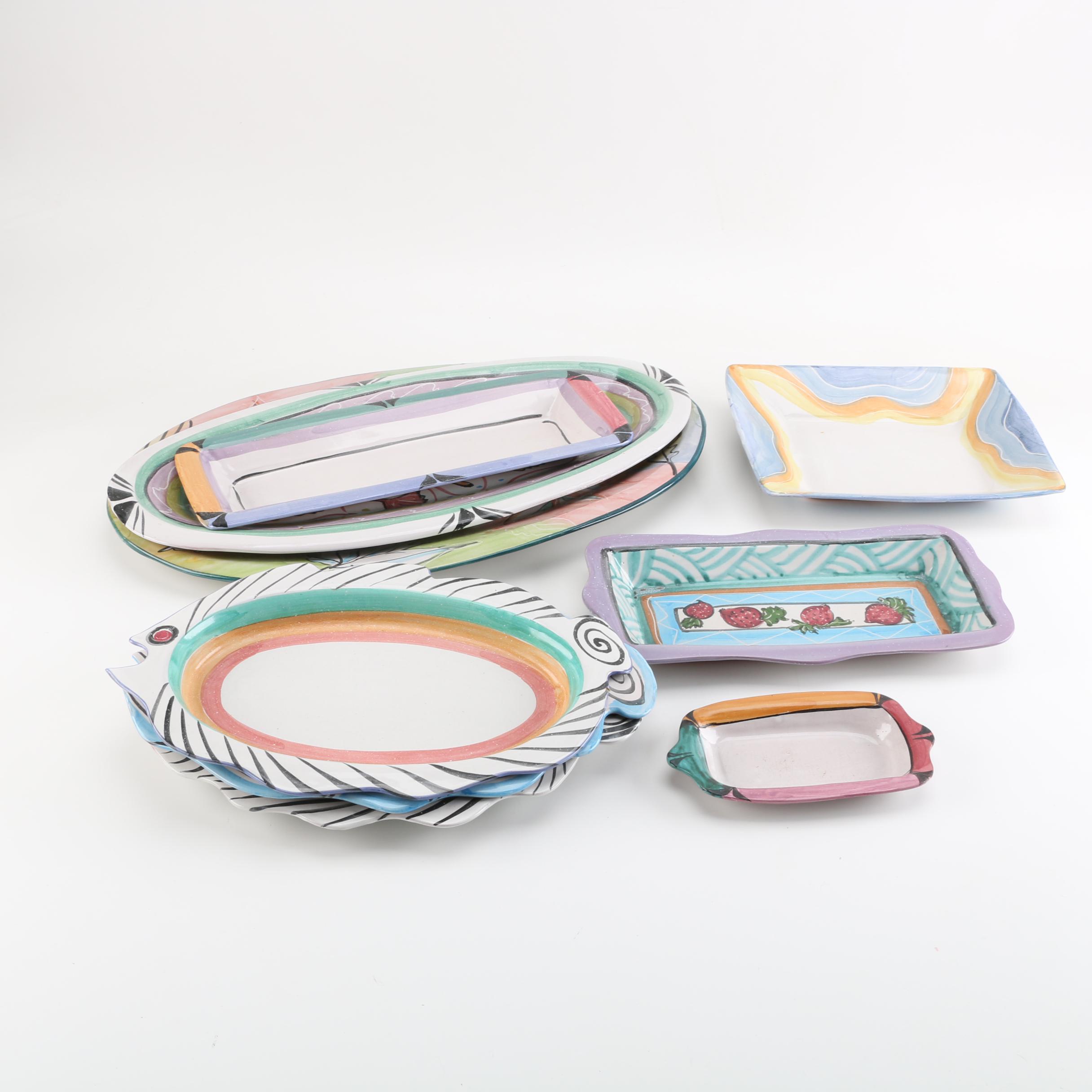 Mary George Kronstadt Earthenware Serving Trays