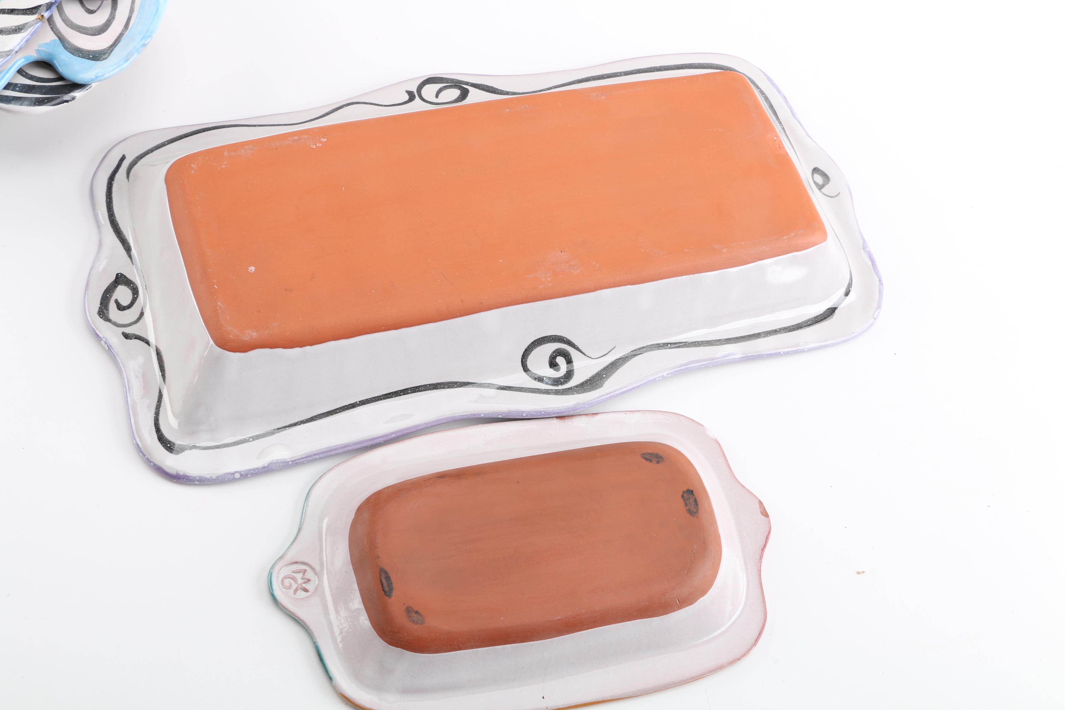 Mary George Kronstadt Earthenware Serving Trays