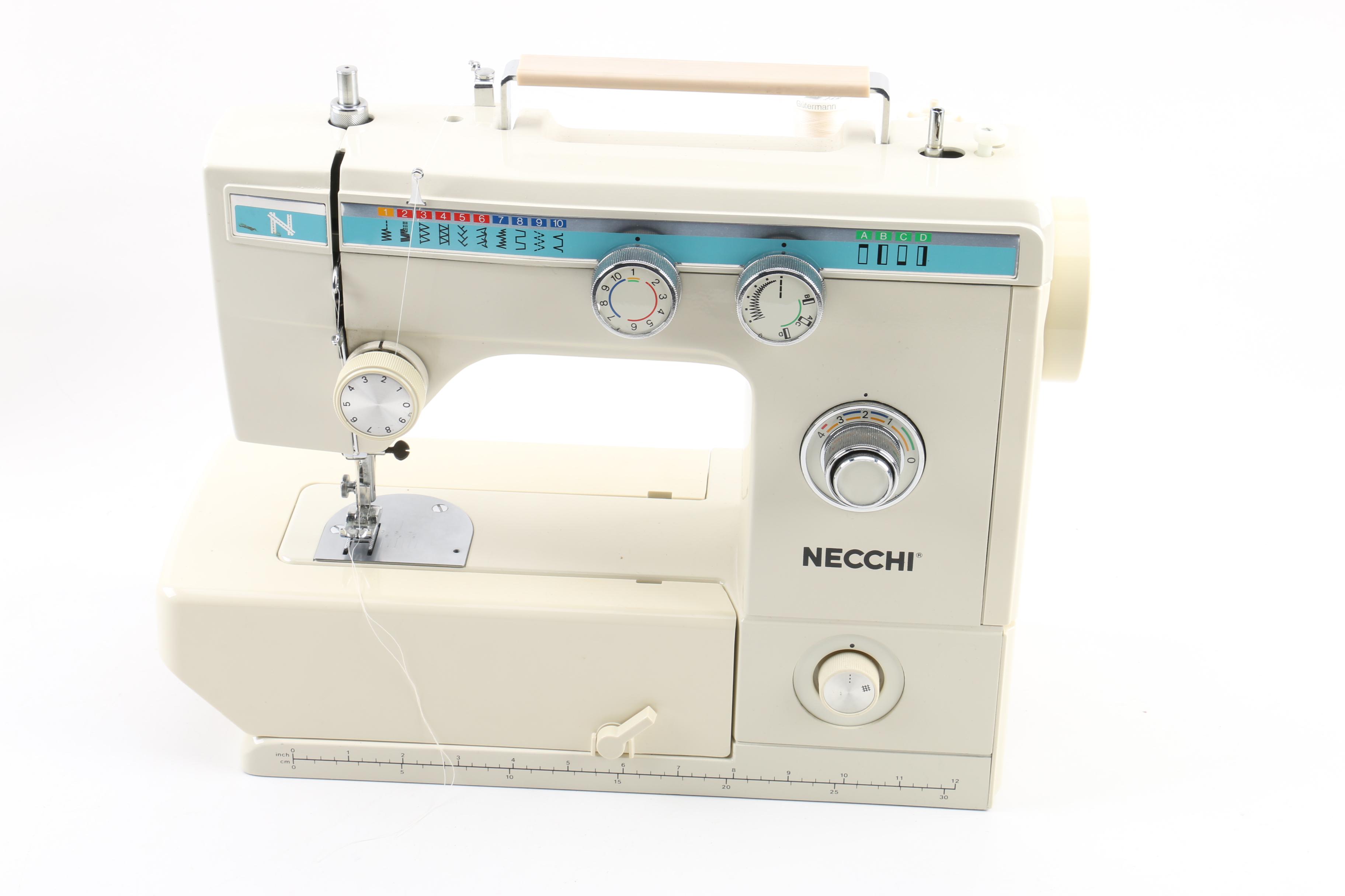 Necchi Model 535FA Sewing Machine with Case and Accessories