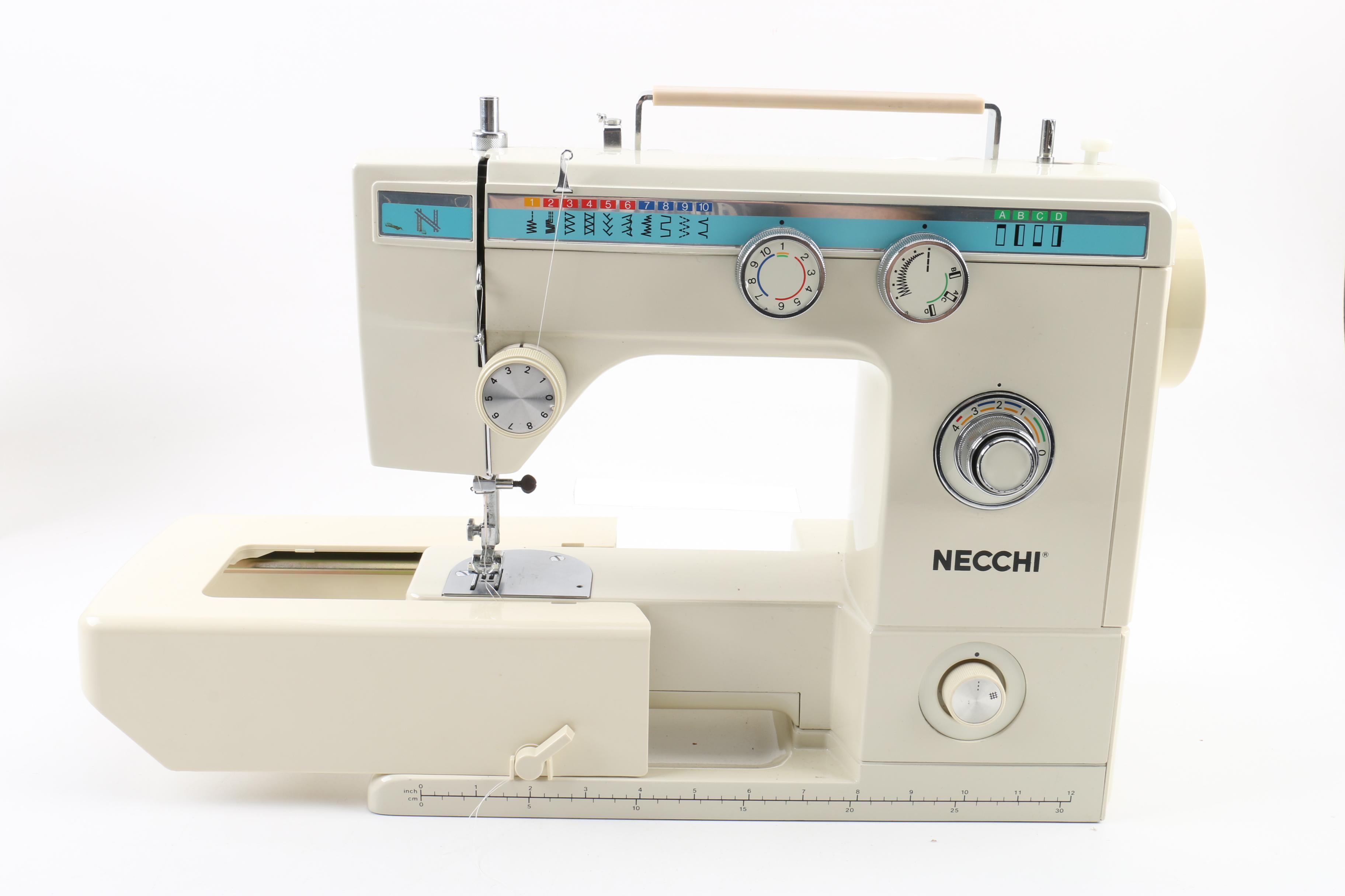 Necchi Model 535FA Sewing Machine with Case and Accessories