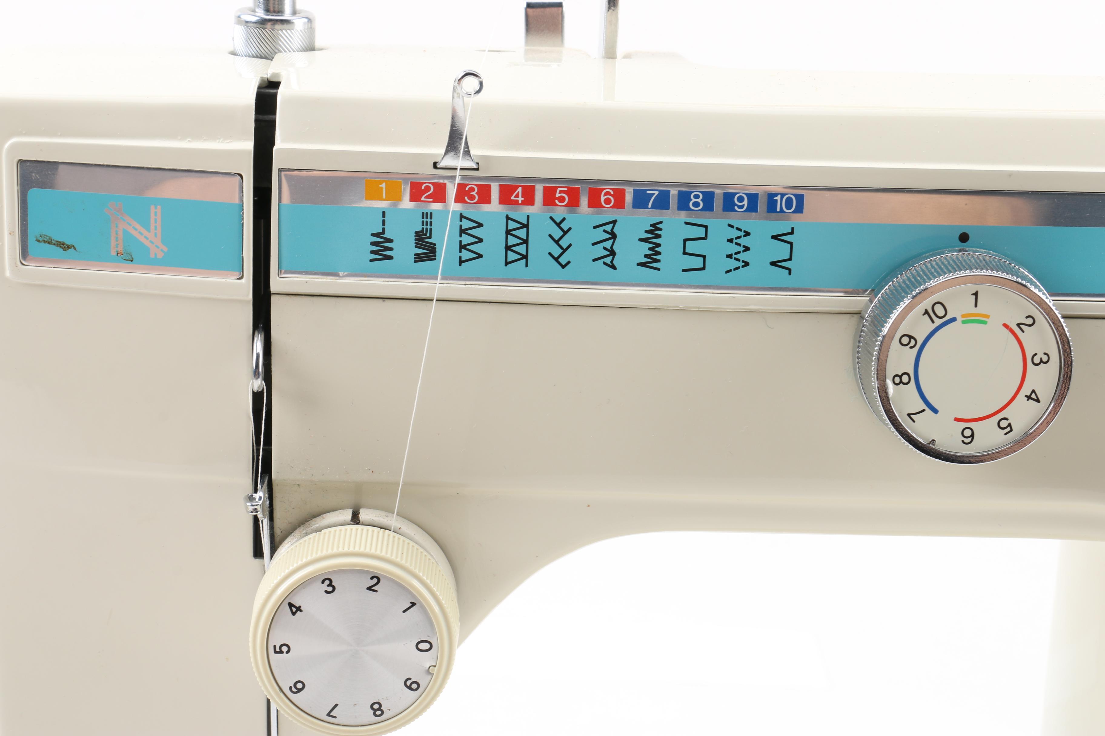 Necchi Model 535FA Sewing Machine with Case and Accessories