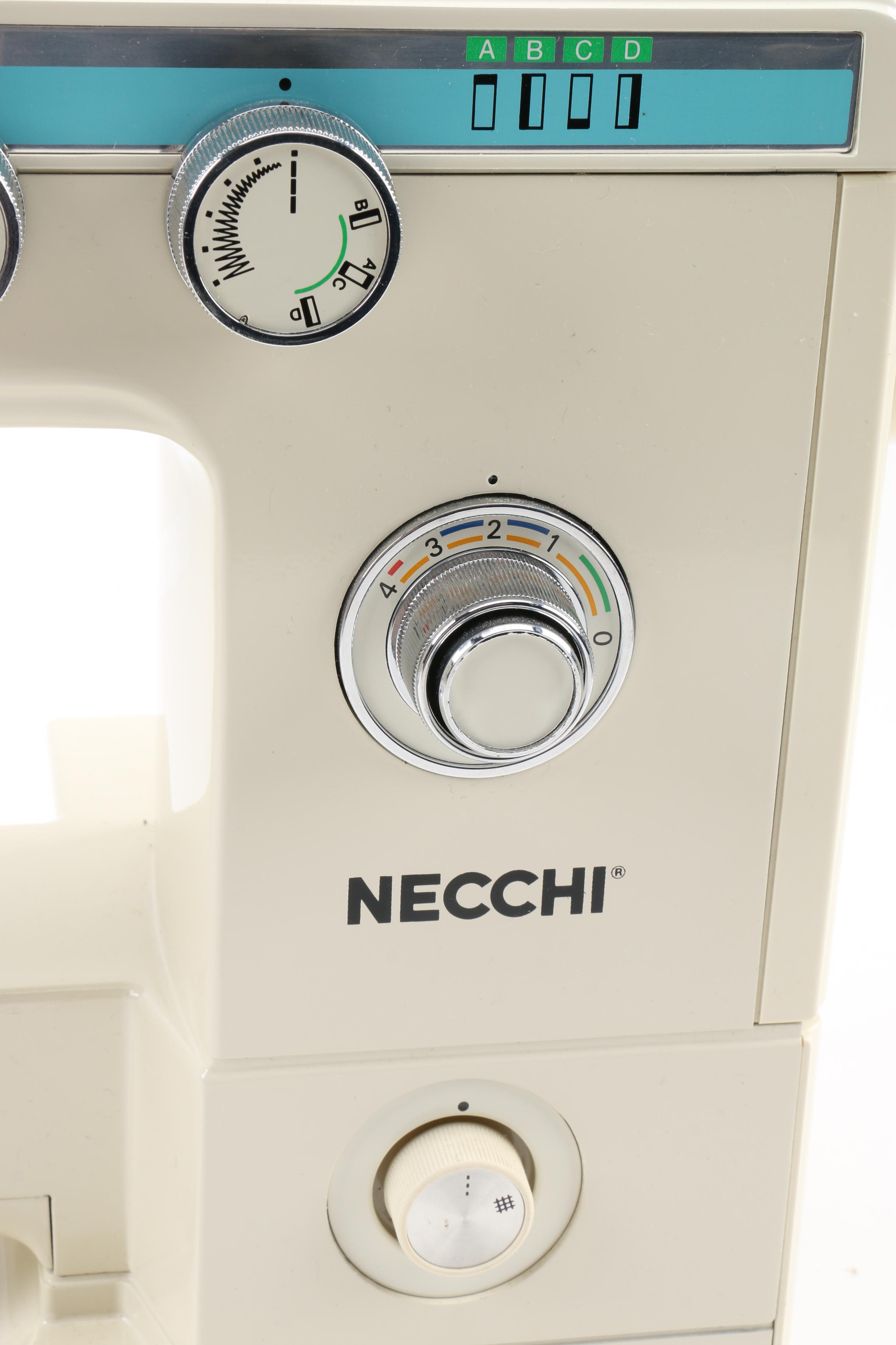 Necchi Model 535FA Sewing Machine with Case and Accessories