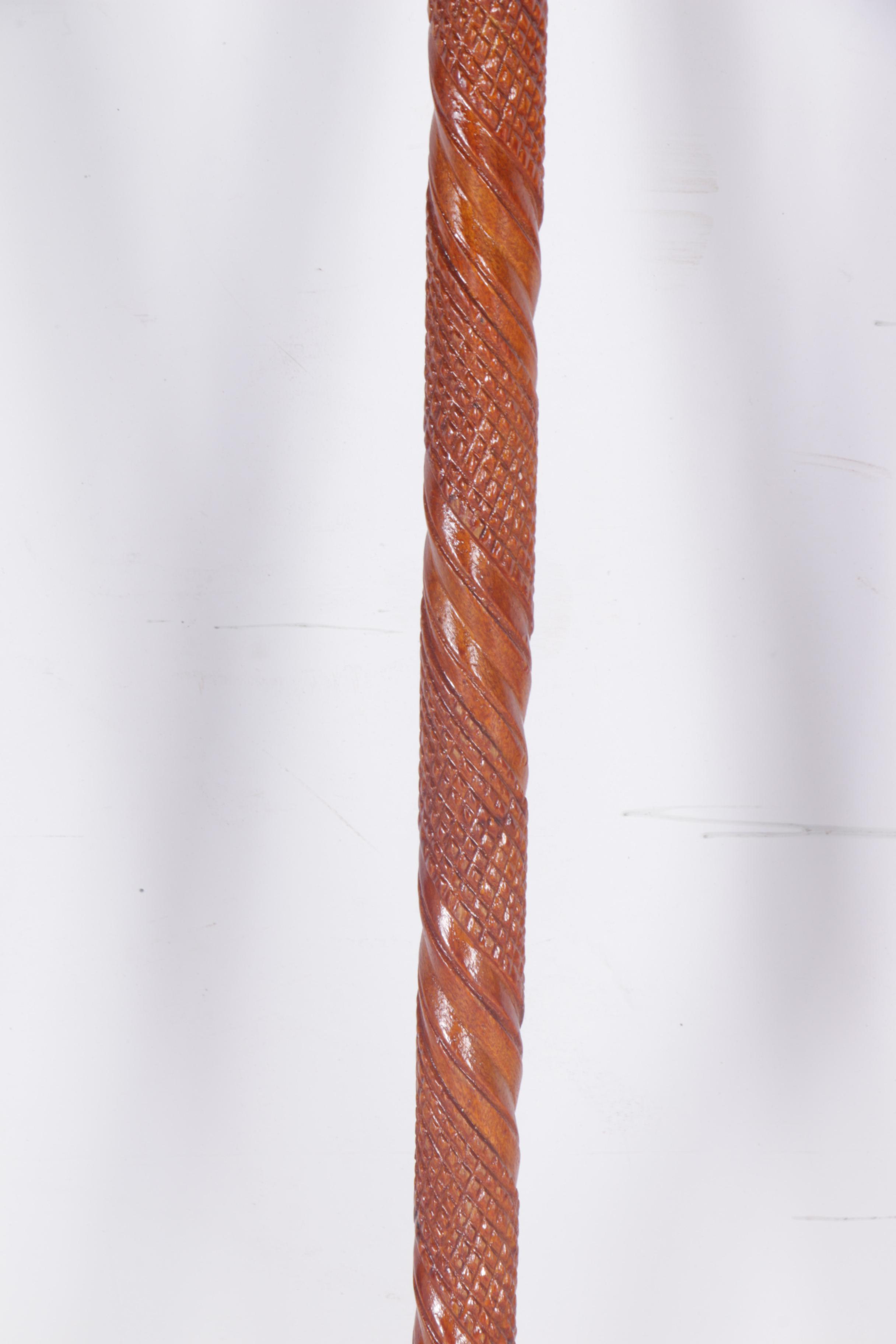 Carved Wooden Canes, Including a Shillelagh