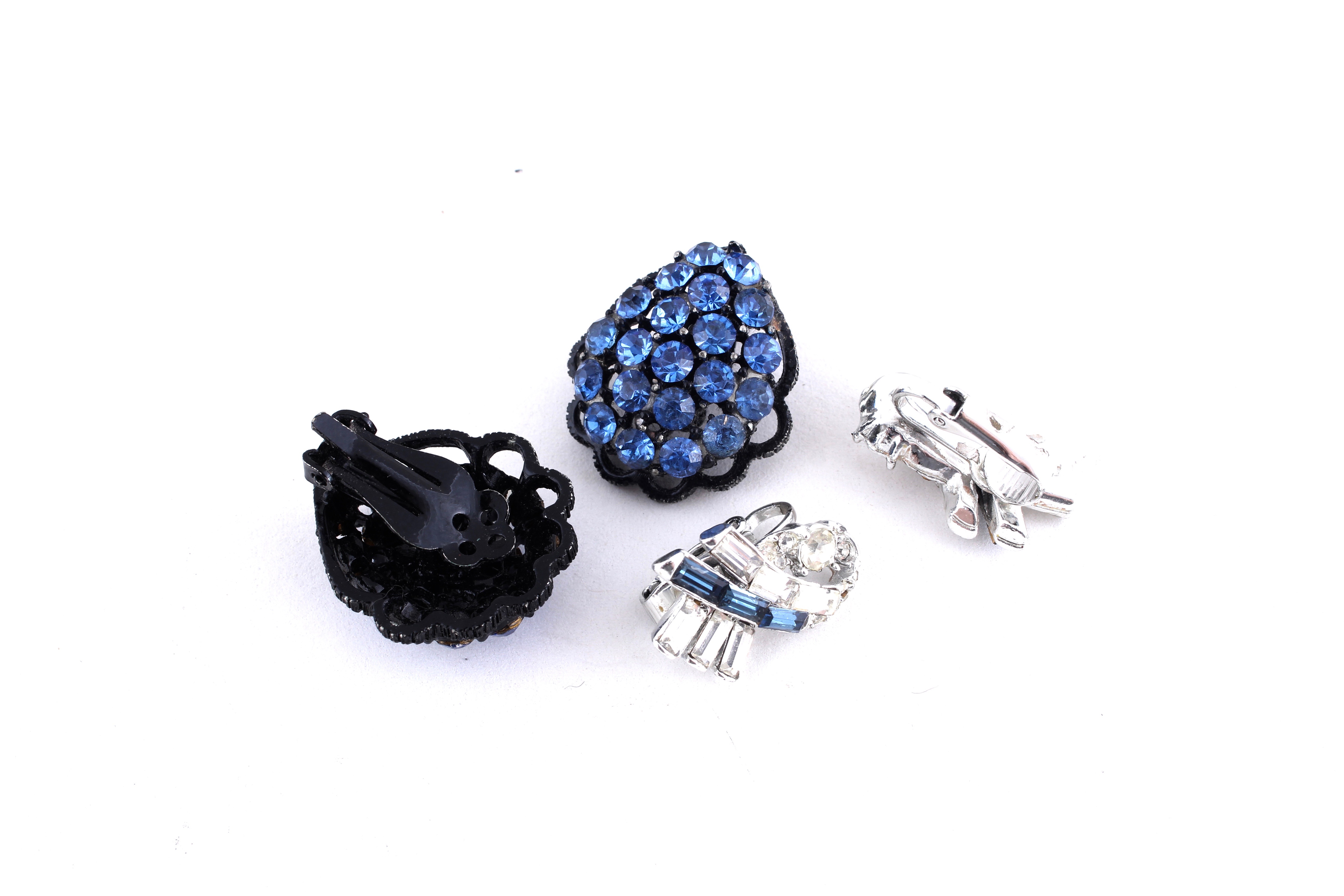Assorted Dark Blue Rhinestone Jewelry