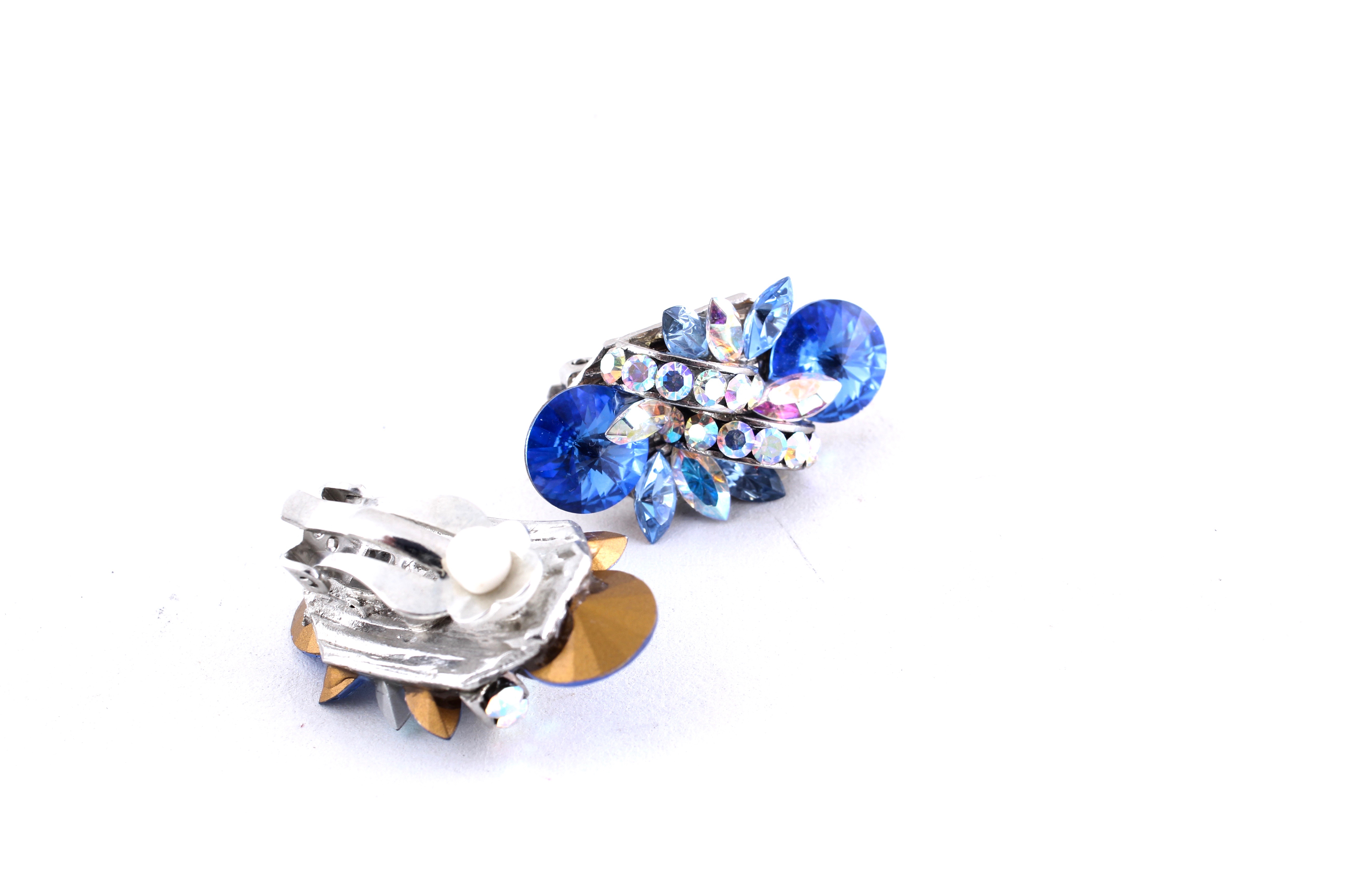 Assorted Dark Blue Rhinestone Jewelry