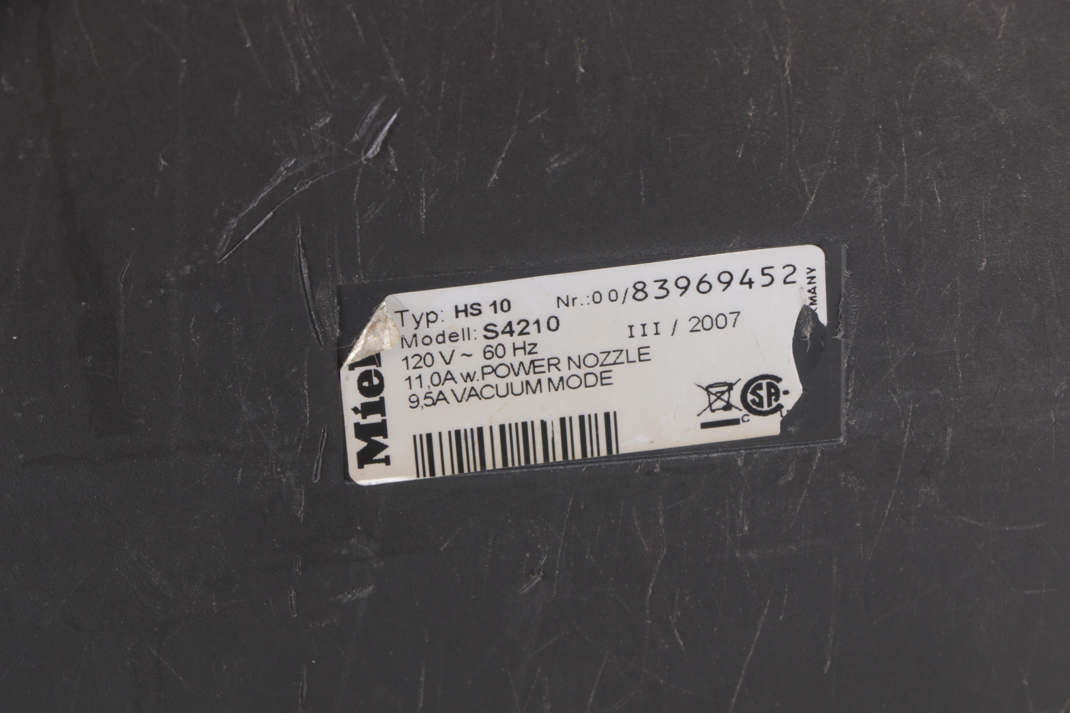 Miele Antares Turbo Plus Canister Vacuum Cleaner Model S4210