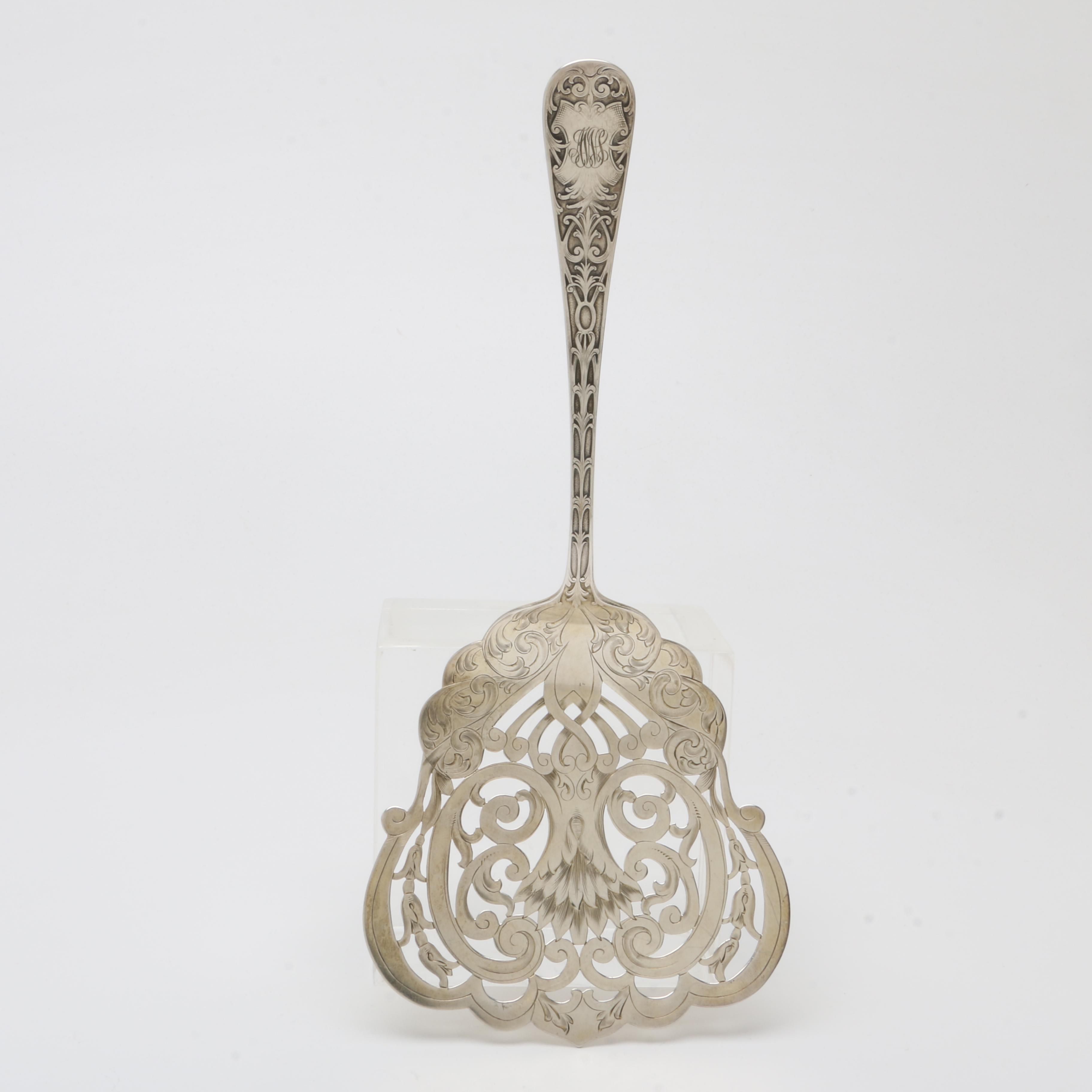 Antique Mauser Mfg Co Sterling Silver Pierced Asparagus Server