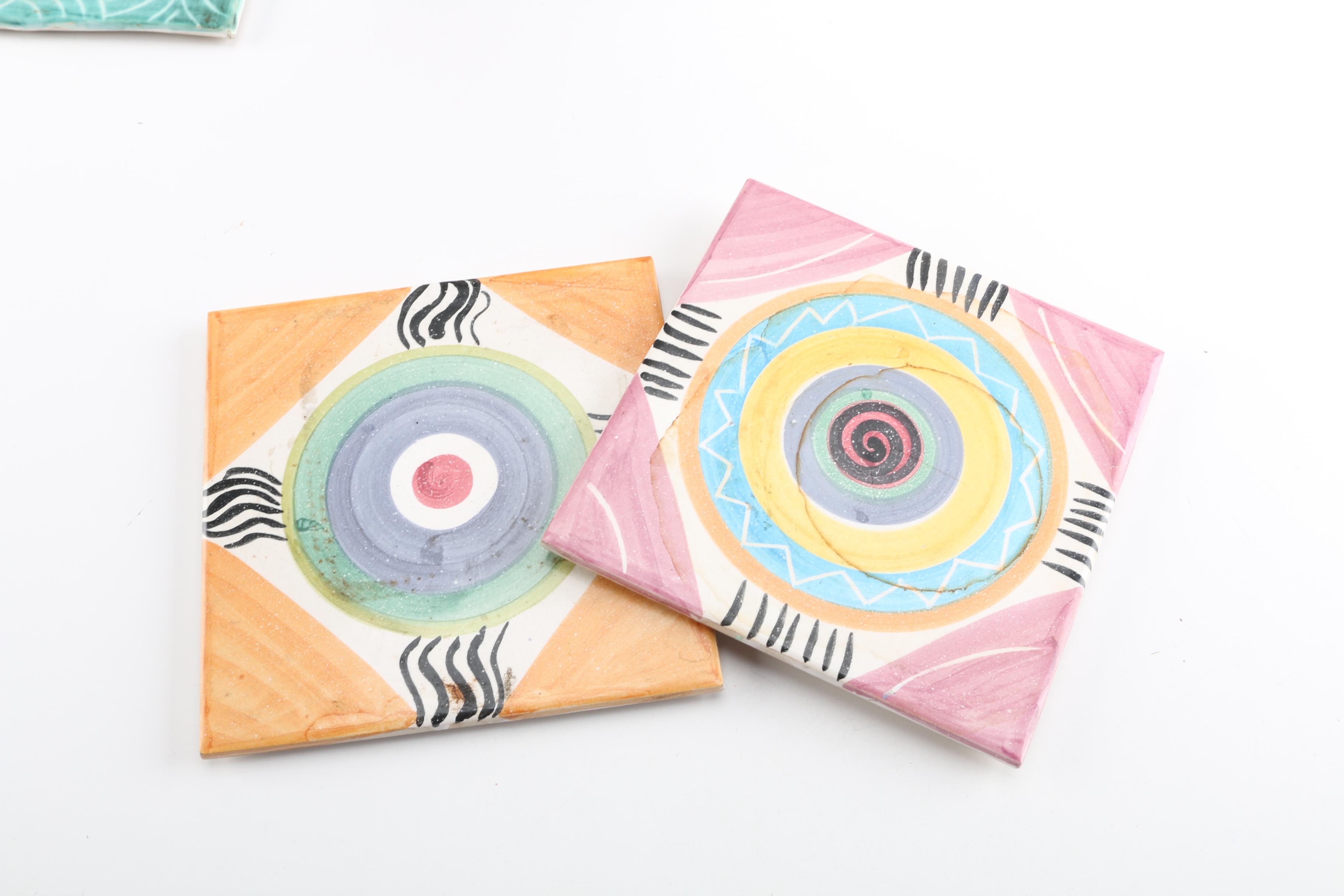 Mary George Kronstadt Earthenware Vase and H&R Johnson Tiles