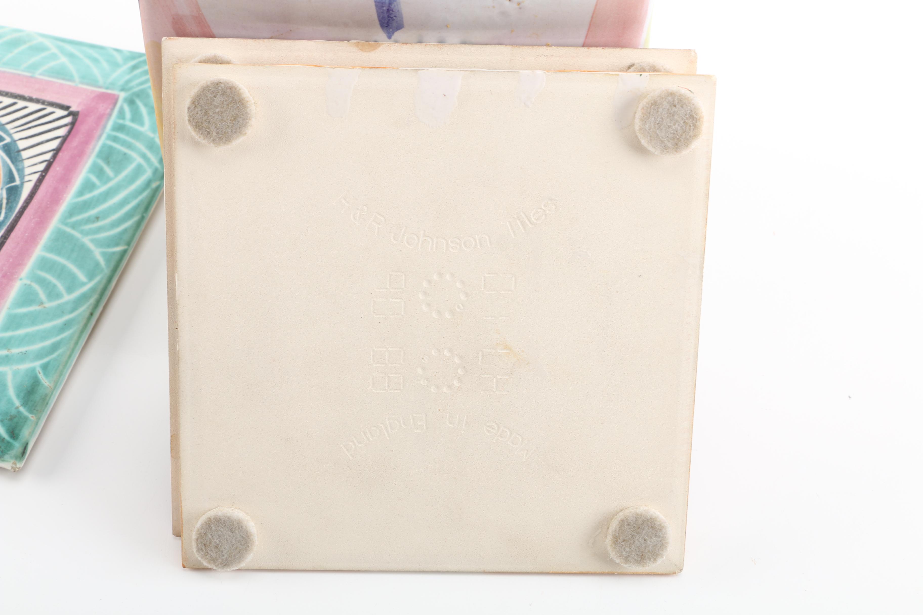 Mary George Kronstadt Earthenware Vase and H&R Johnson Tiles